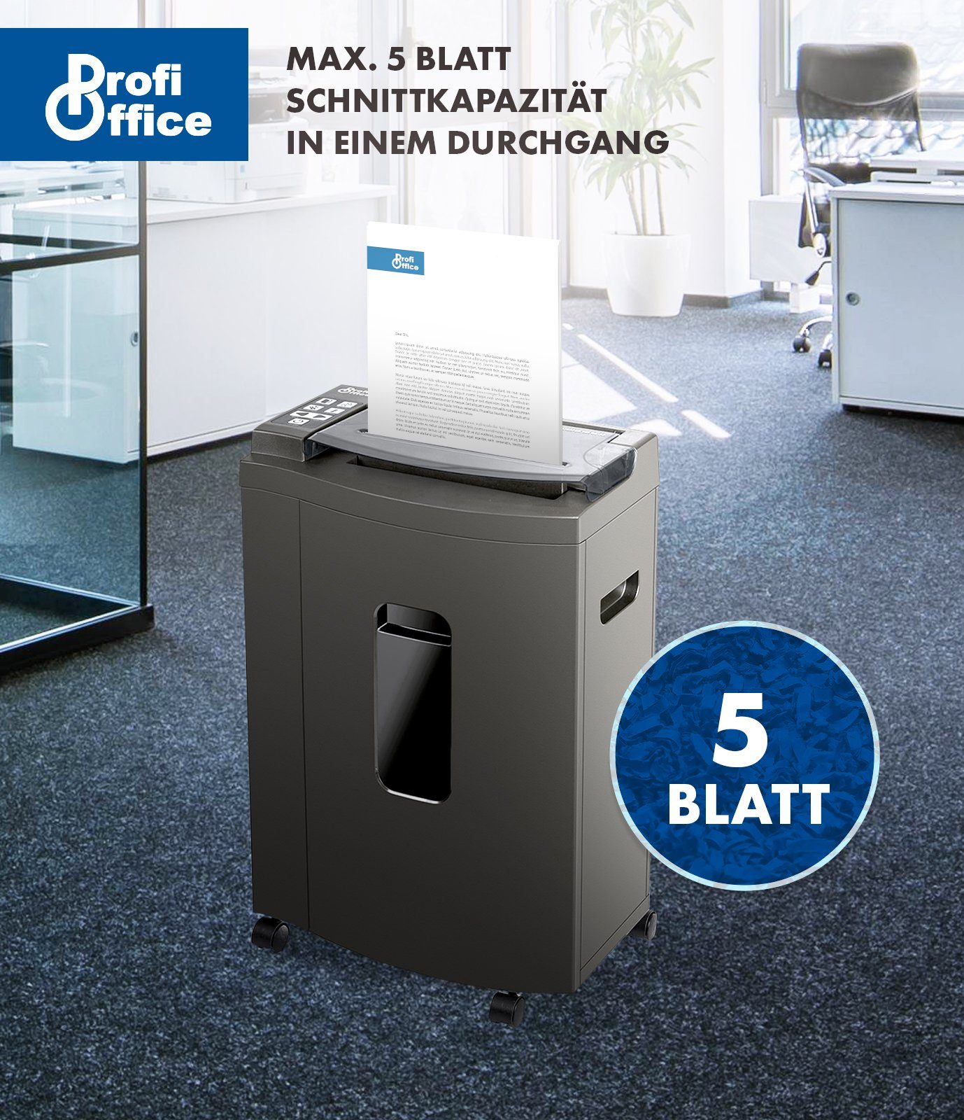 ProfiOffice Aktenvernichter ProfiOffice Aktenvernichter Alligator 605 CC - AF, Auto-Feed Einzug