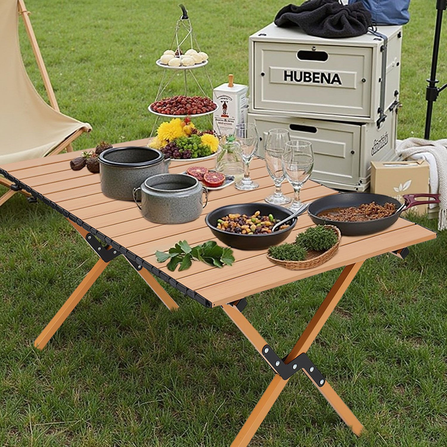 Campingtisch Klappbar Gartentisch, Partytisch mit Tragetasche