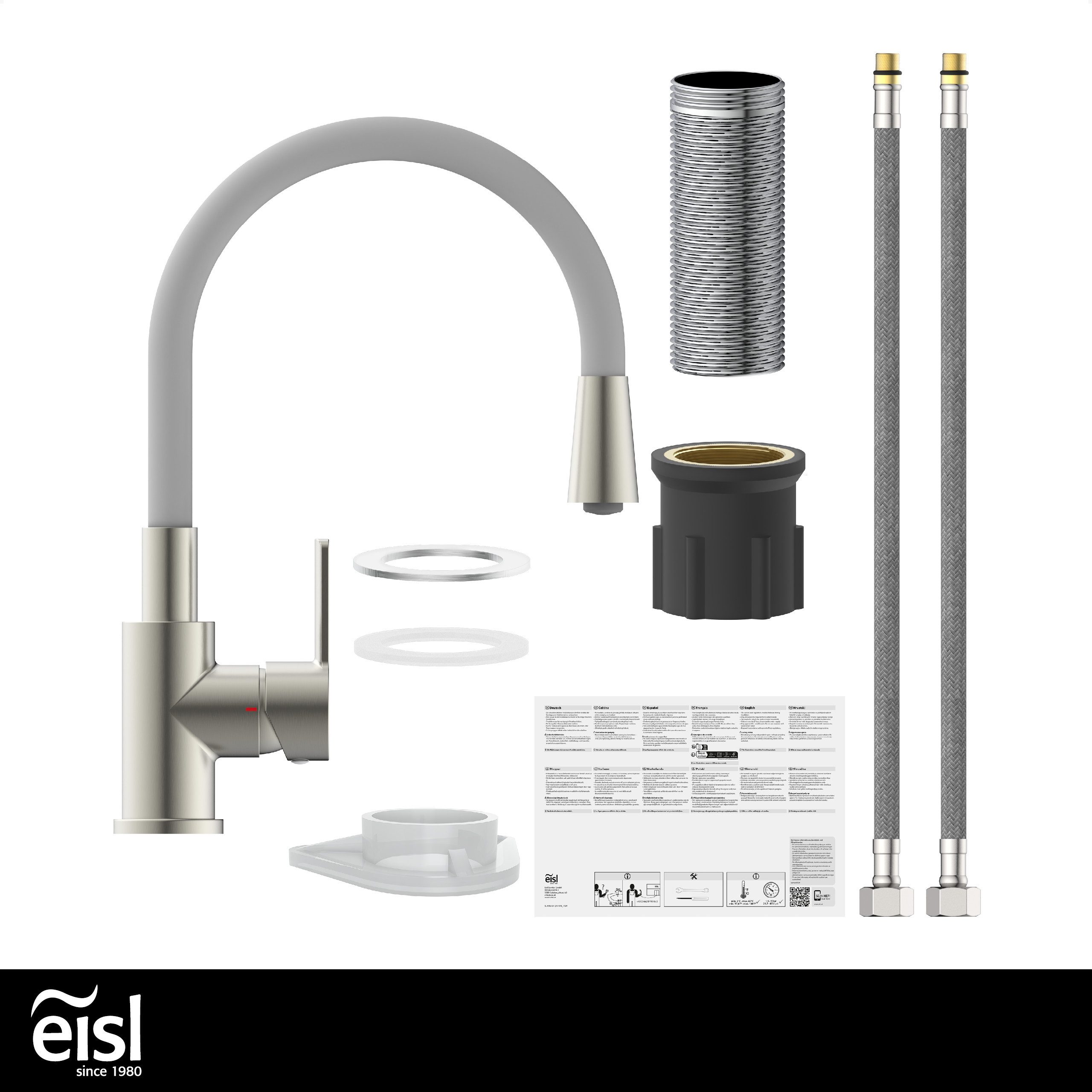 Eisl Spültischarmatur Flexo energiesparender Cold-Start, wassersparender Eco-Click,360° schwenkbar – Bild 5 von 5