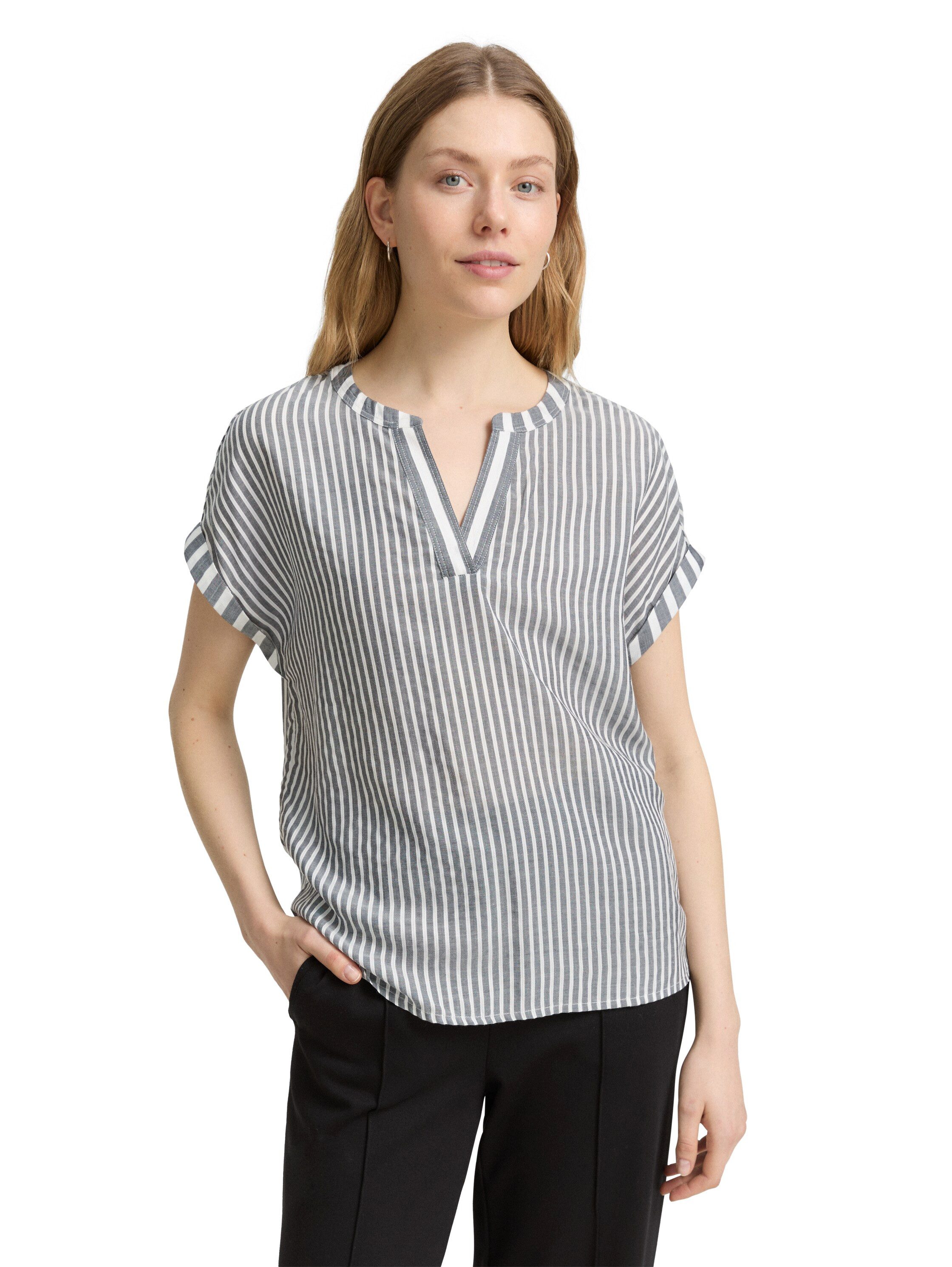 TOM TAILOR Shirtbluse mit Streifen Muster günstig online kaufen