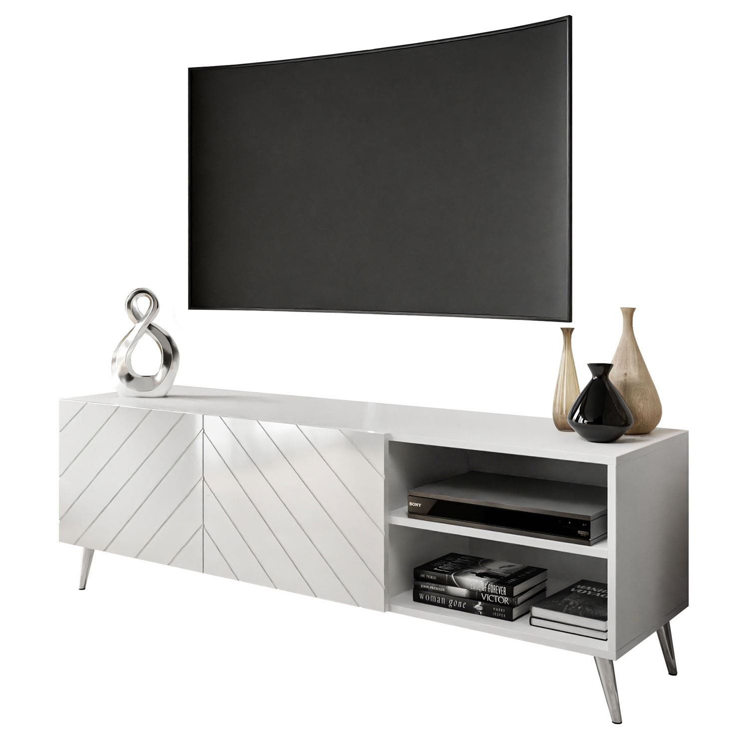 Lookway TV-Schrank VIRGINIA mit glänzend weißer günstig online kaufen
