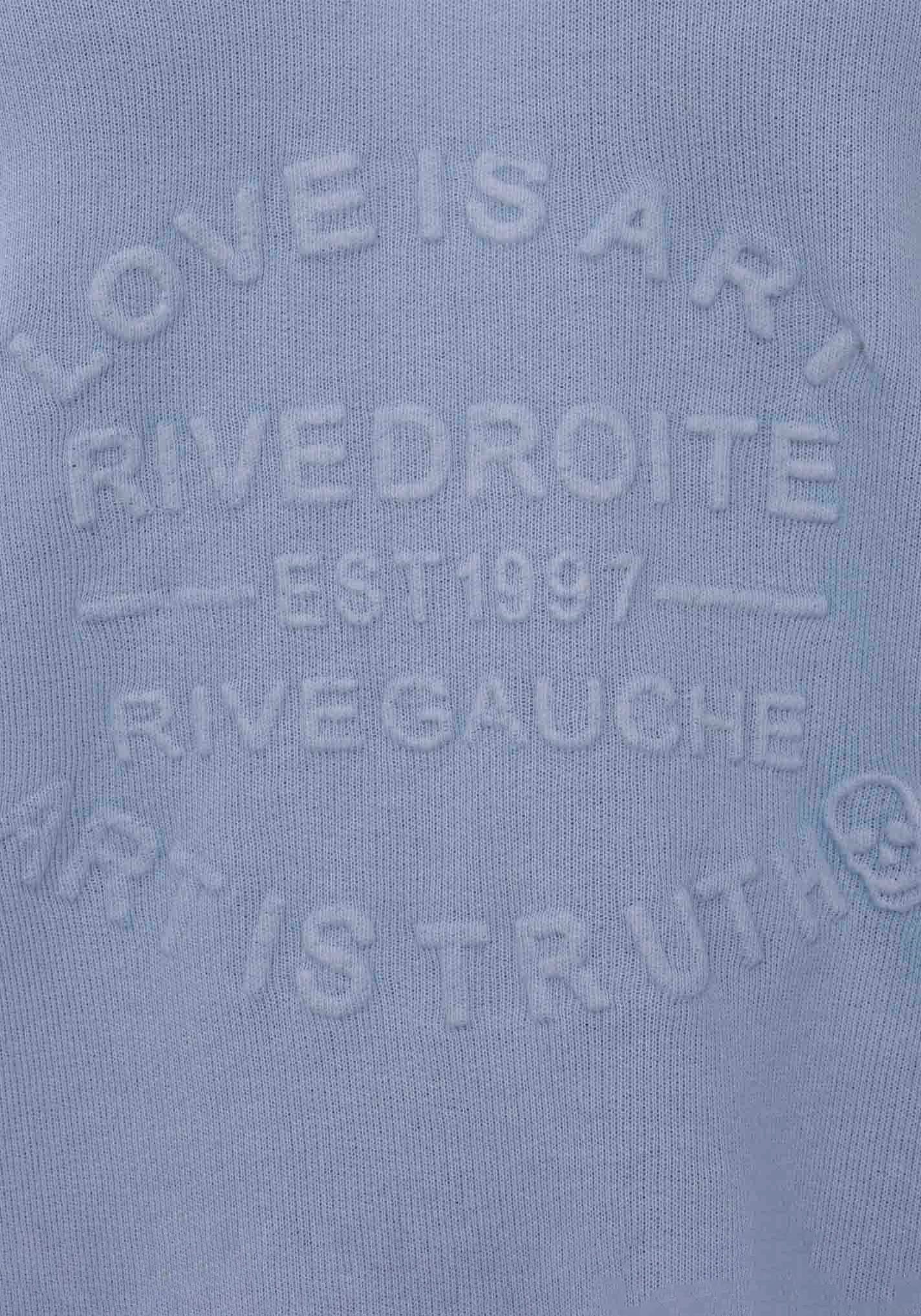 Zwillingsherz Sweatshirt ausgefranster V-Ausschnitt, Vintage Look, Langarm – Bild 5 von 5