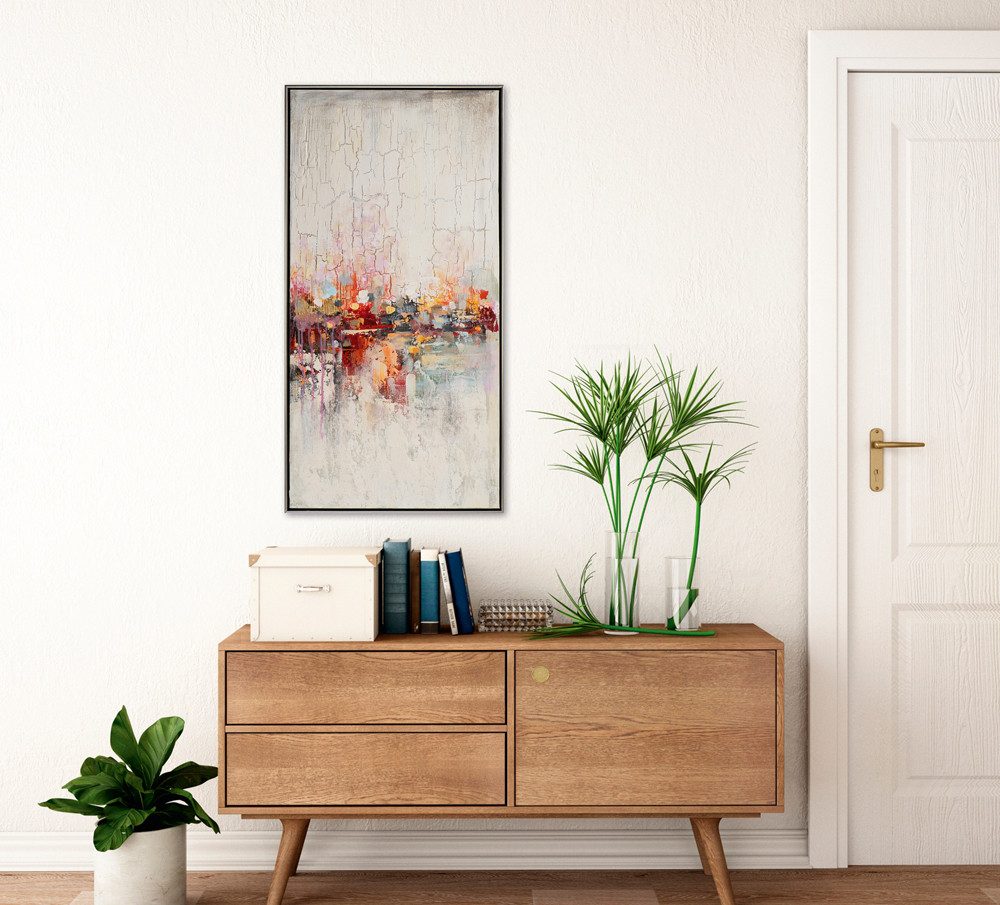 ArtUniverse Gemälde Warme Farbmelodie 52 x 102 cm, Abstrakt