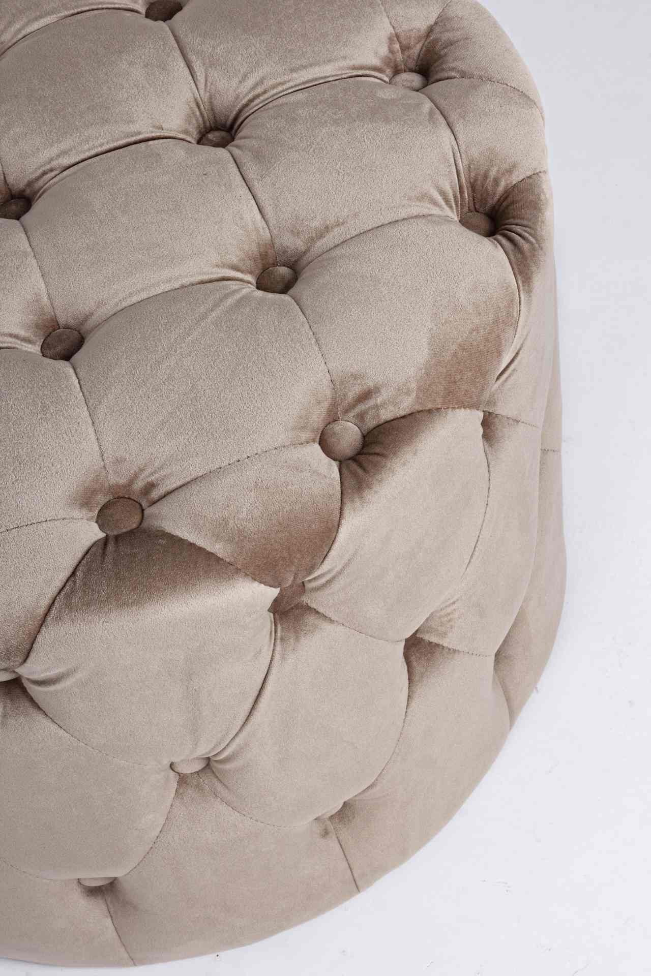 Feeling4Home Pouf Lorella in Samt-Optik, Taupe