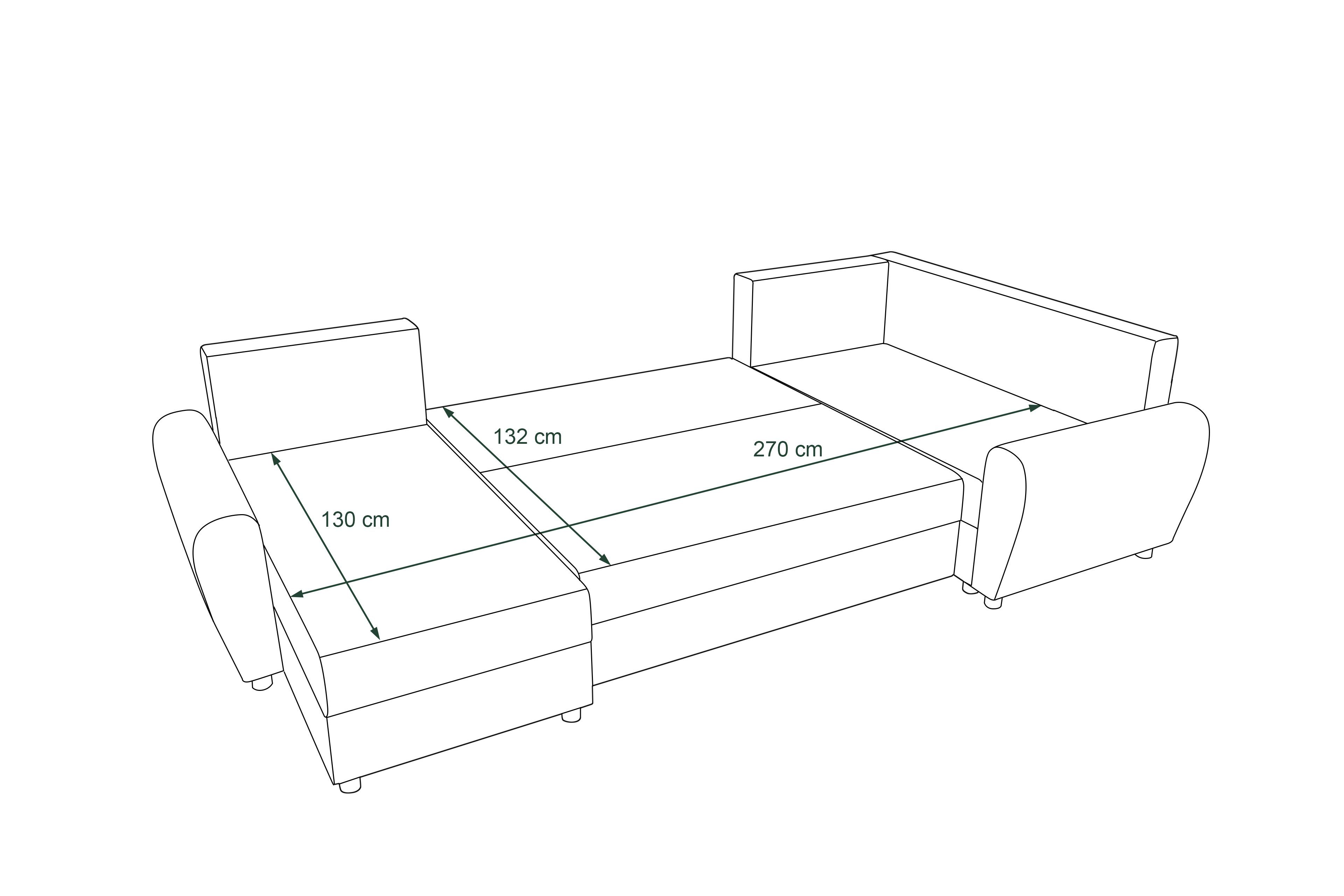 mit Sofa, Haven, U-Form, Design Modern mit Bettkasten, Bettfunktion, Wohnlandschaft Stylefy Sitzkomfort, Eckcouch,