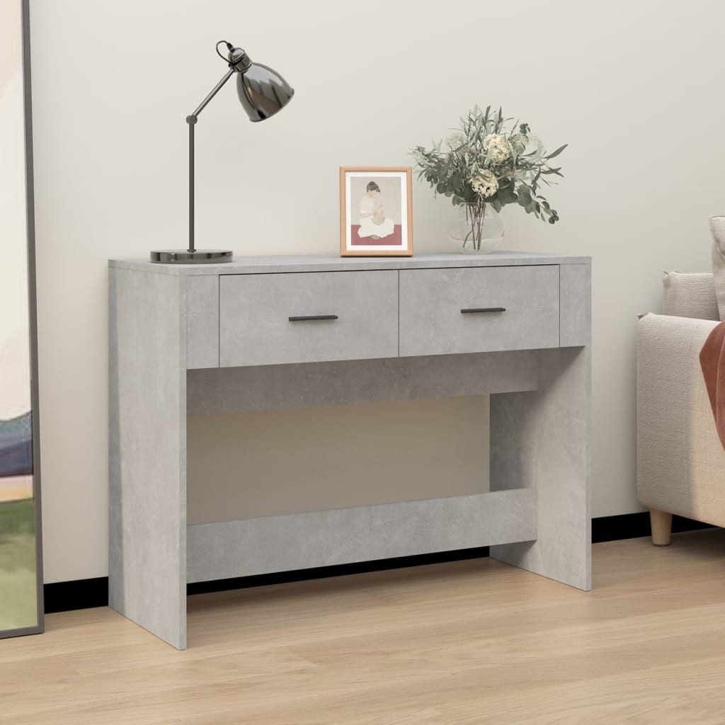 furnicato Konsolentisch Betongrau 100x39x75 cm Holzwerkstoff (1-St)