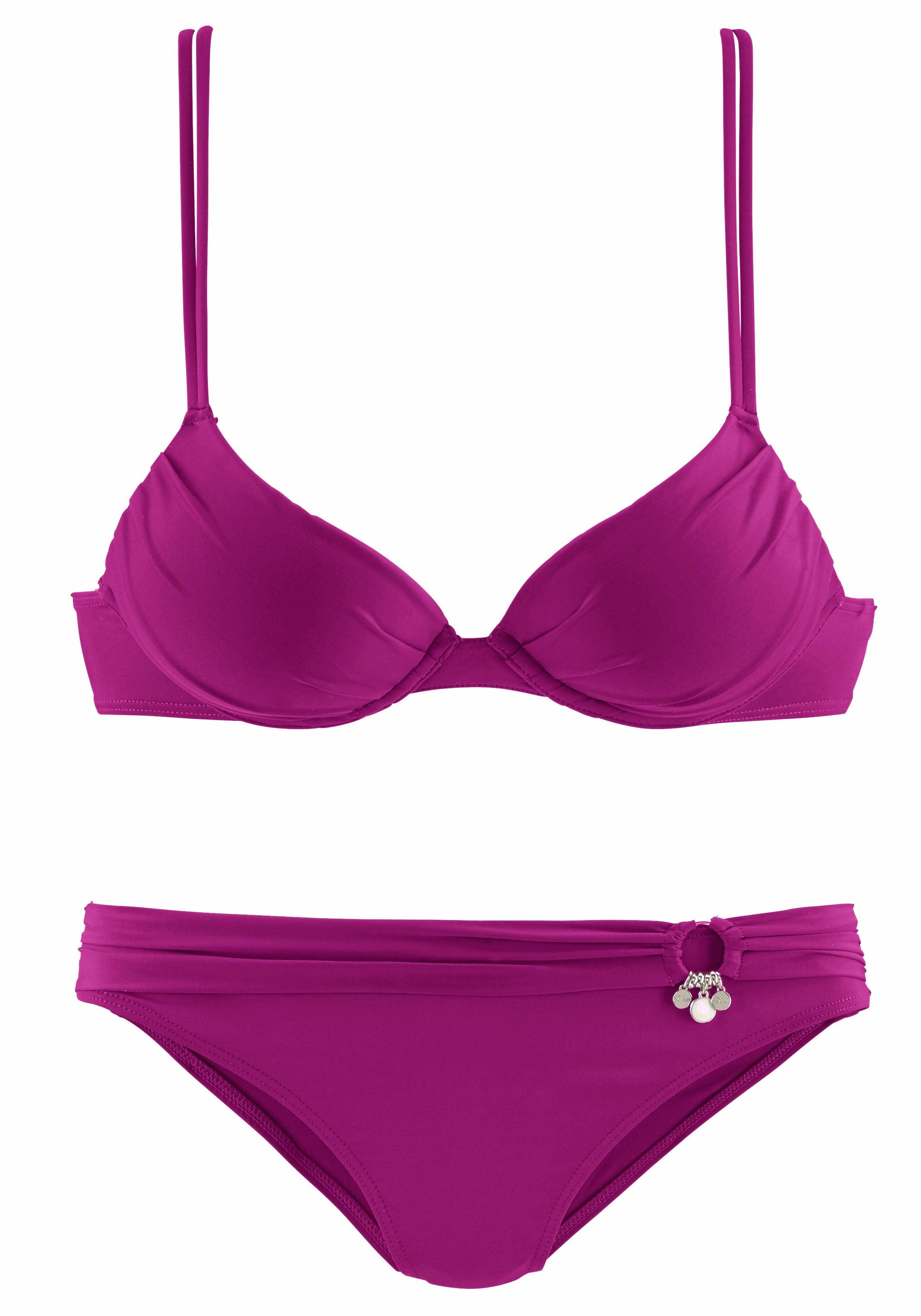 s.Oliver Push-Up-Bikini mit Zierring an der Hose – Bild 2 von 5