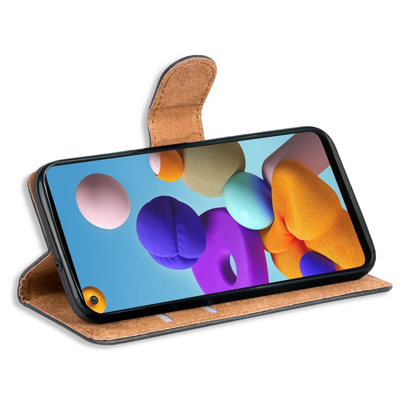 CoolGadget Handyhülle Wallet Klapp Tasche Book Case für Samsung Galaxy A21s 6,5 Zoll, Hülle Klapphülle Flip Cover Etui Schutzhülle – Bild 3 von 5