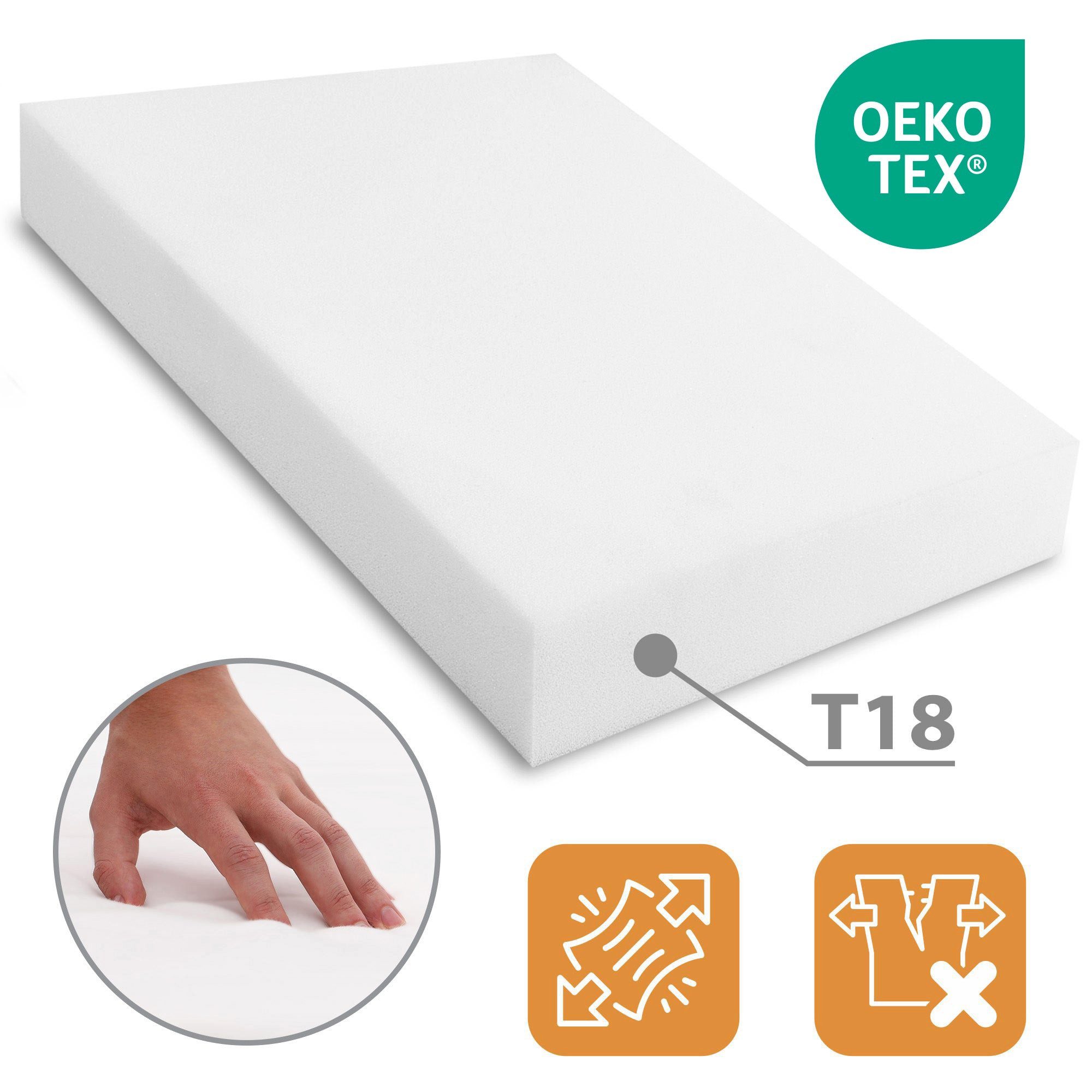 Amazinggirl Palettenkissen Schaumstoffplatte, Palettenkissen 120x80, Keilki günstig online kaufen