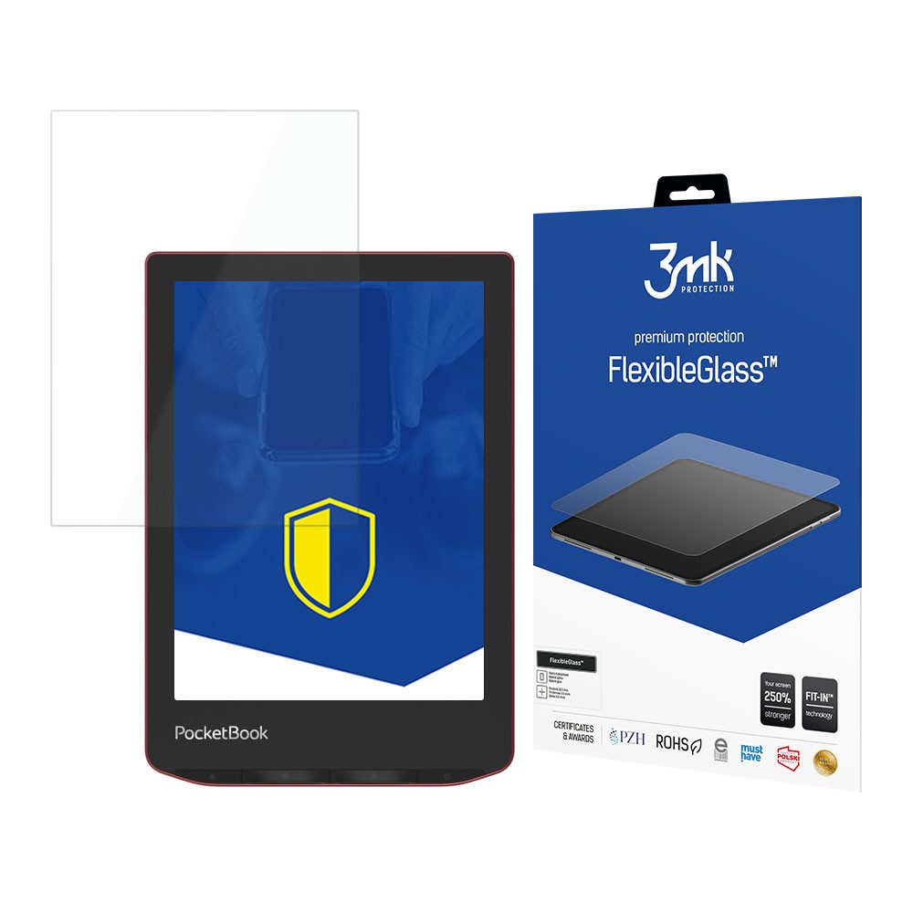 3MK Displayschutzglas E-Book-Reader Schutzglas für PocketBook Verse Pro, Spar-Set, 1 Stück, Kratzfest, stoßfest, antibakteriell, blendarm
