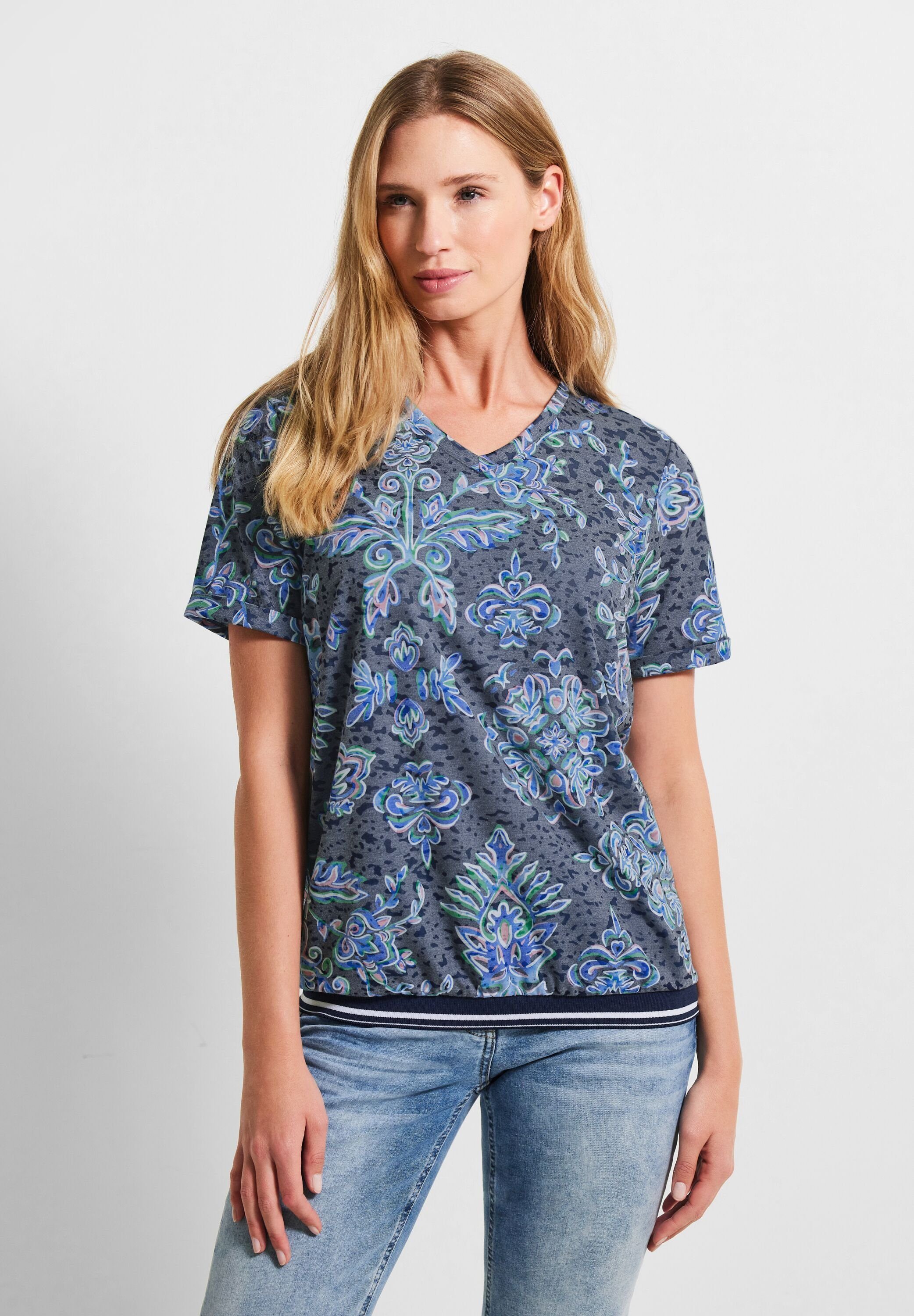 Cecil V-Shirt mit Blumenmuster