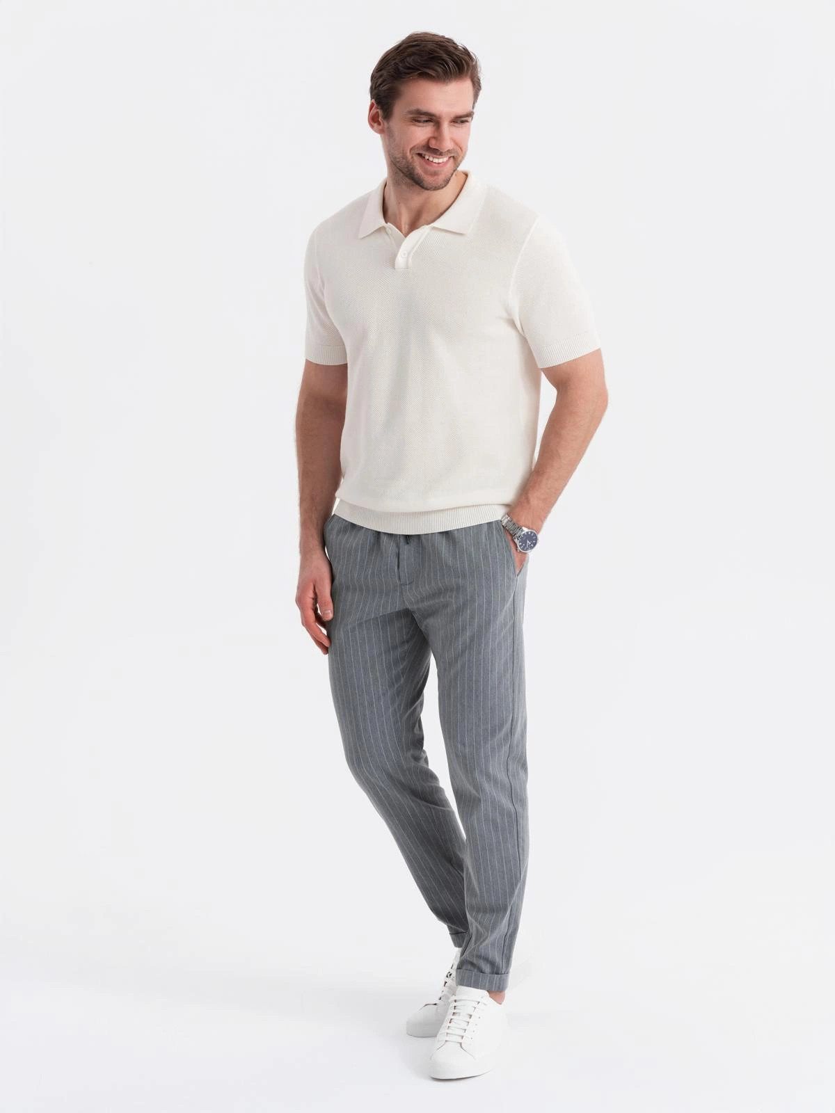 OMBRE Poloshirt Poloshirt aus Strukturstrick für günstig online kaufen