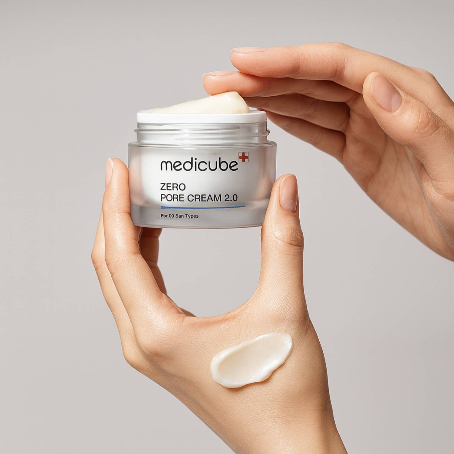 Medicube Tagescreme Zero Pore Cream 2.0 – Porenverfeinernde Gesichtscreme mit Glykolsäure Panthenol & Hyaluronsäure, reduziert Talgproduktion, spendet, Feuchtigkeit, für Mischhaut, fettige & empfindliche Haut, 50 ml
