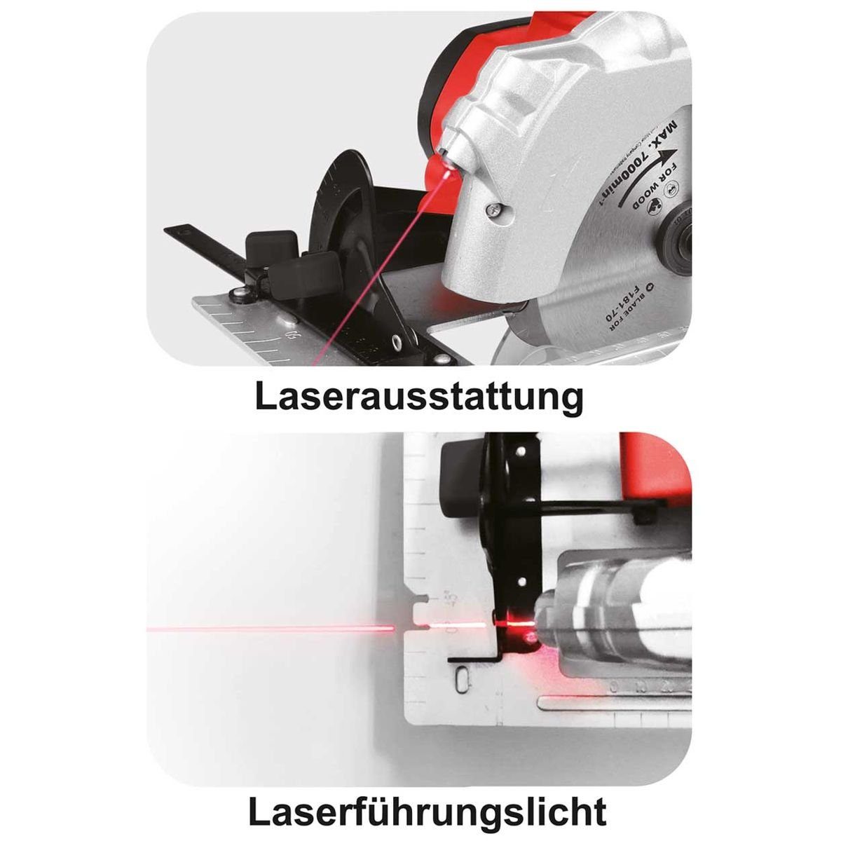 Akku Kreissäge Laser Ladegerät tools Handsäge Akku-Handkreissäge SCHMIDT security CS-165
