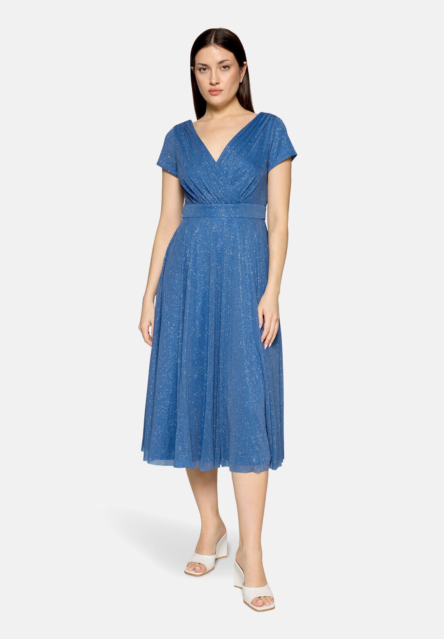 Vera Mont Cocktailkleid Damen im Glitzer-Look Stoff – Bild 2 von 5