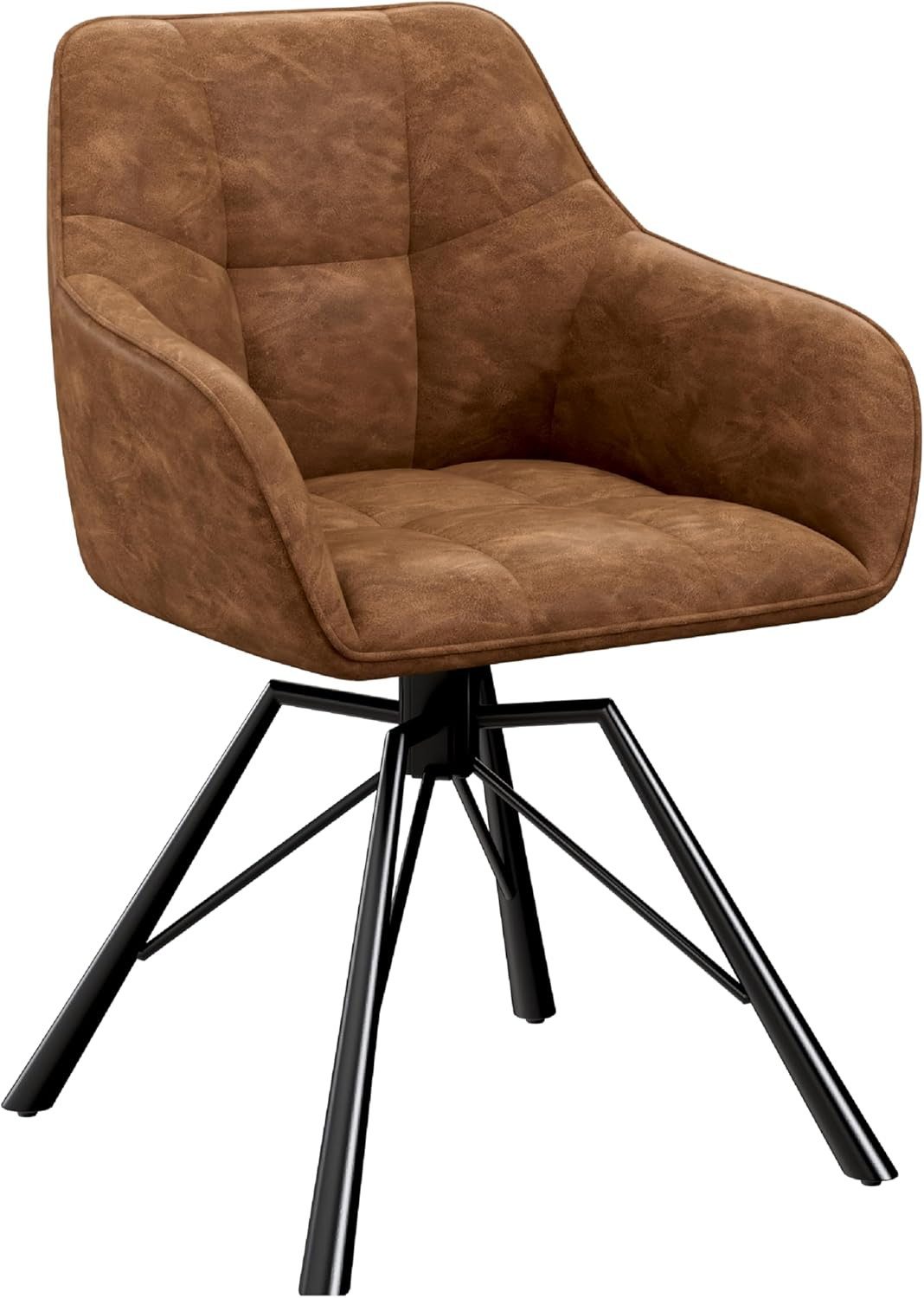 Woltu 4-Fußstuhl (1 St), drehbar Esszimmerstuhl mit Armlehnen Rückenlehne