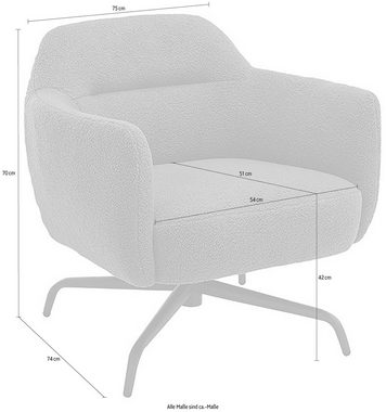 MCA furniture Loungesessel TAJO Drehstuhl mit Armlehnen (1-St), 360° drehbar