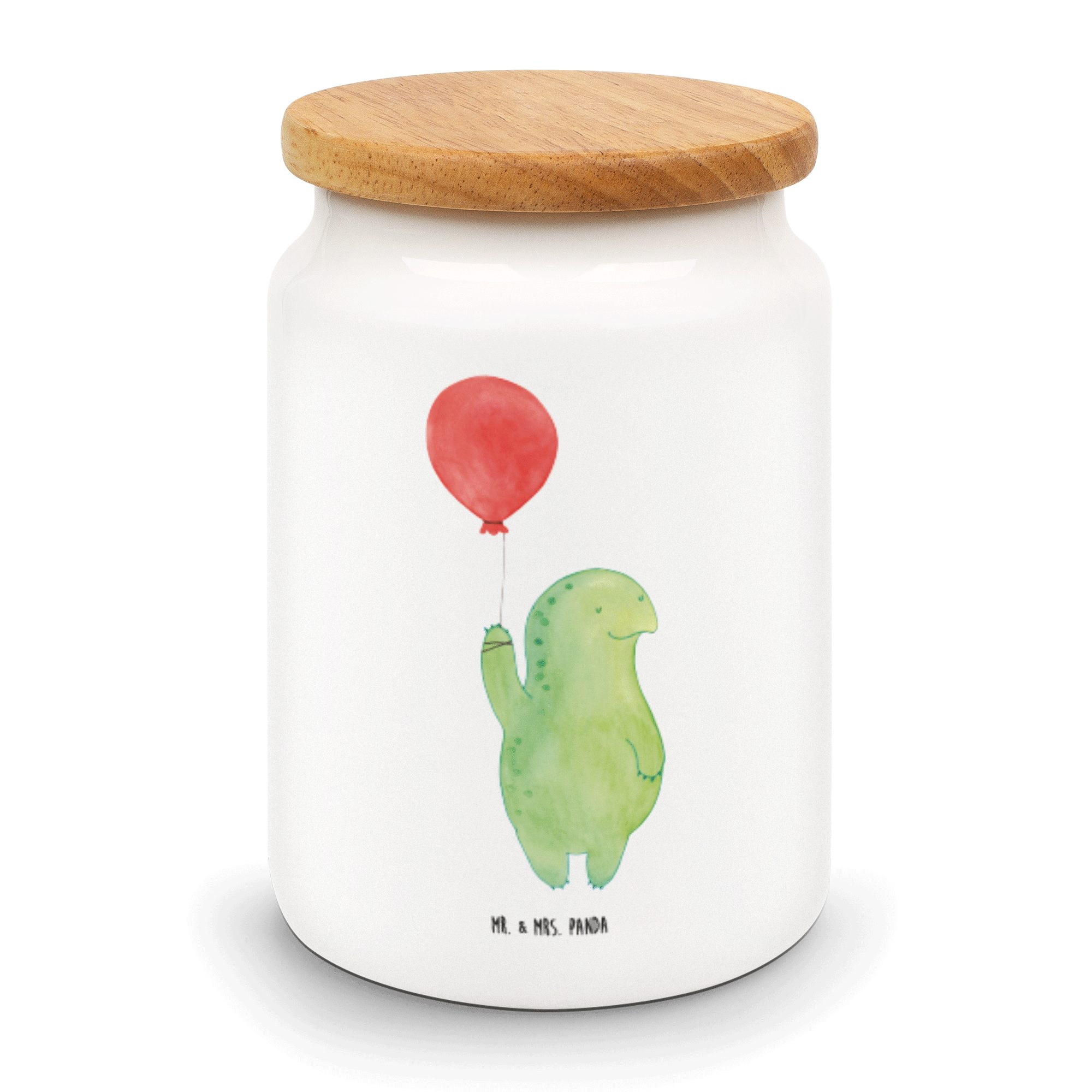 Aufbewahru, Weiß - Vorratsdose Schildkröte (1-tlg) & Luftballon Keramik, Mrs. Geschenk, Mr. Vorratsbehälter, Panda -