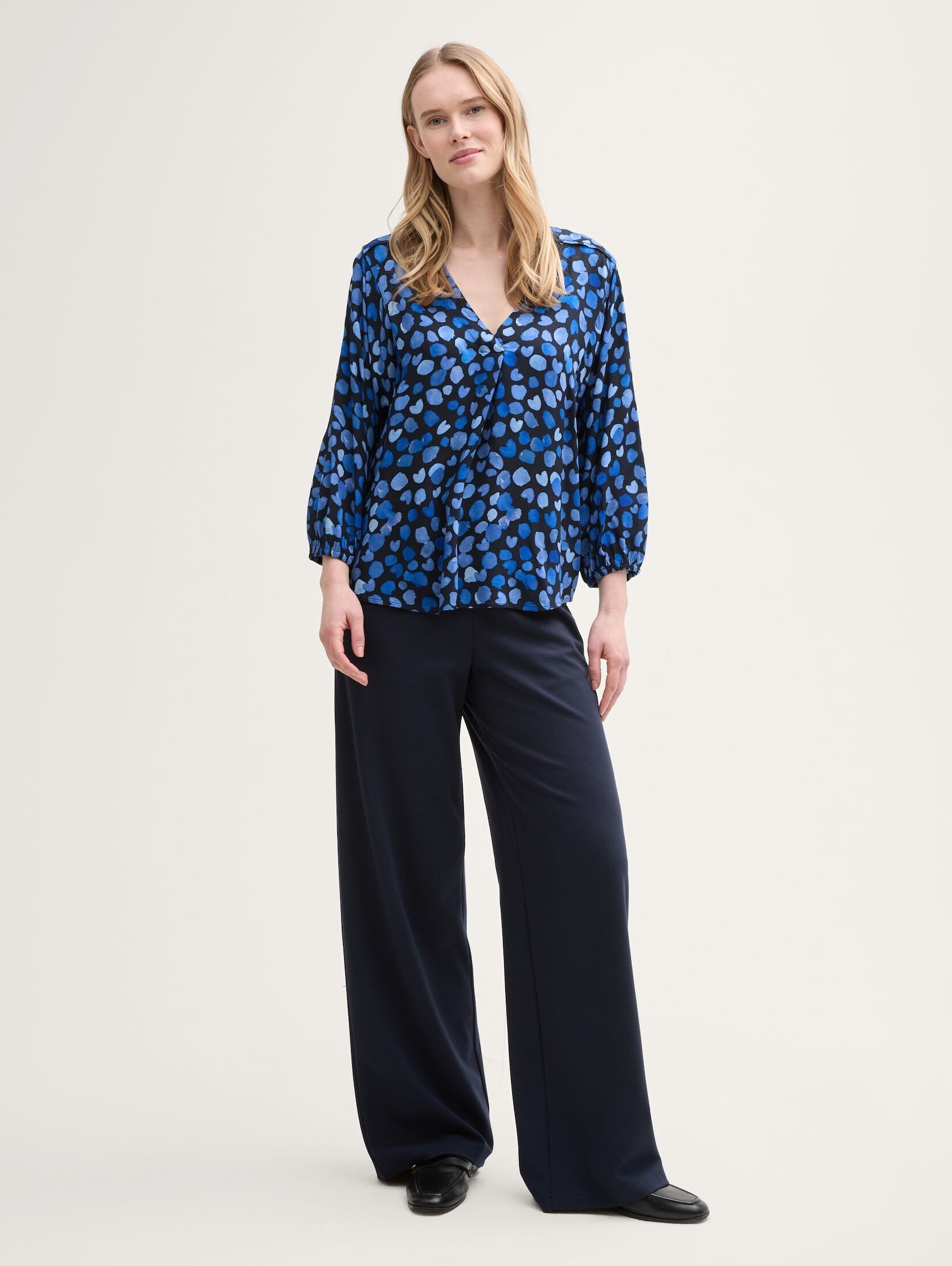 TOM TAILOR Langarmbluse Blusen & Shirts Bluse mit V-Ausschnitt