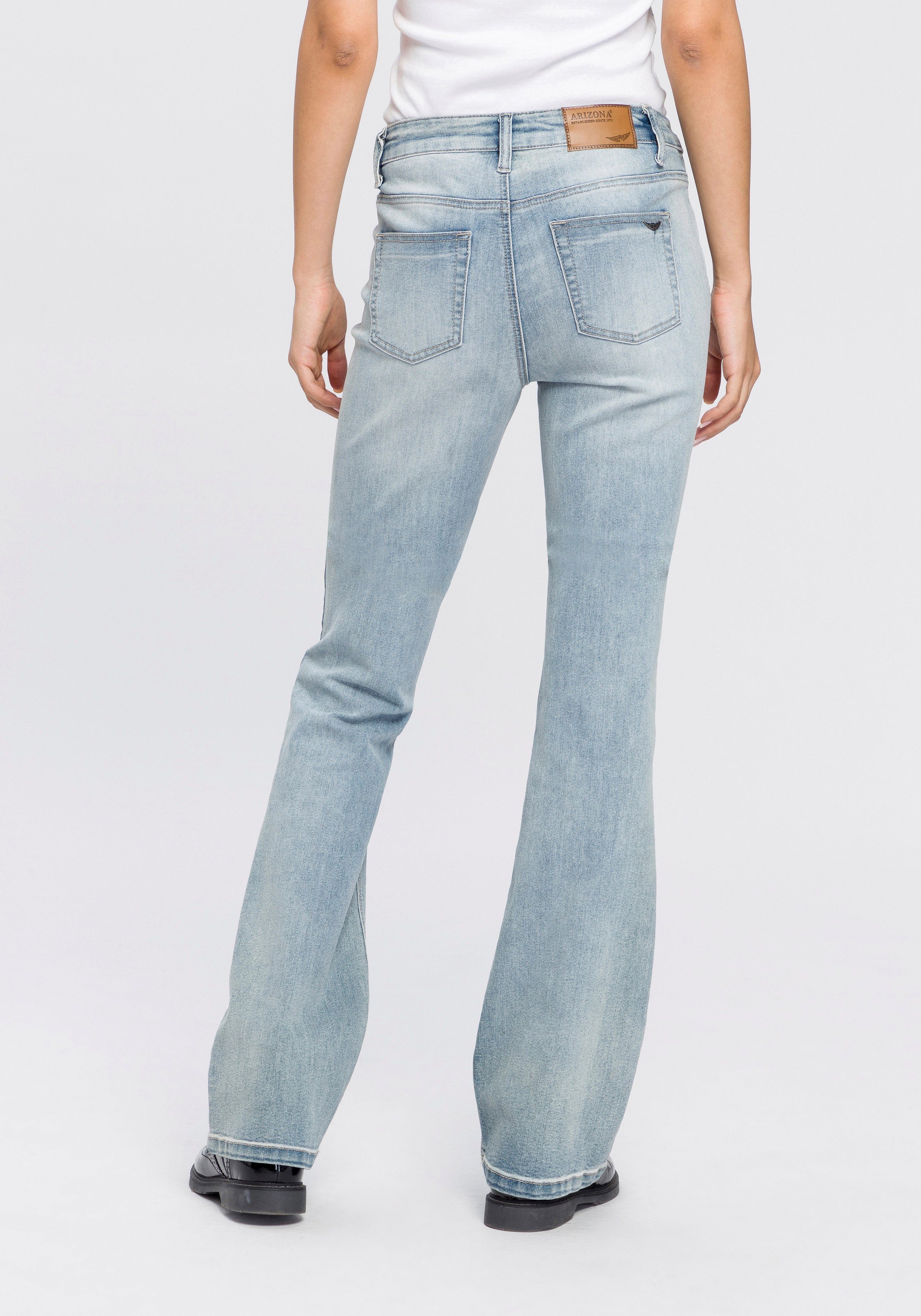 Arizona Bootcut-Jeans bleached Waist Shaping High