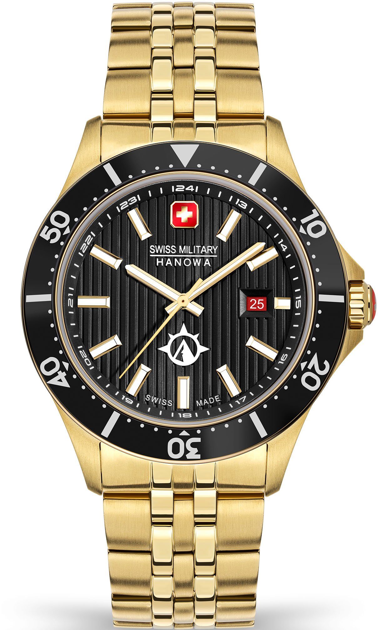 niedrigster Preis online Swiss Military Hanowa Schweizer Uhr SMWGH2100610 Gold FLAGSHIP X