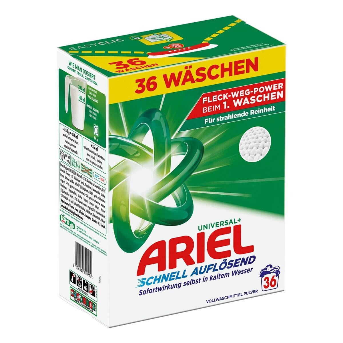 ARIEL Universal+ Vollwaschmittel (36 WL / 1,8 kg)