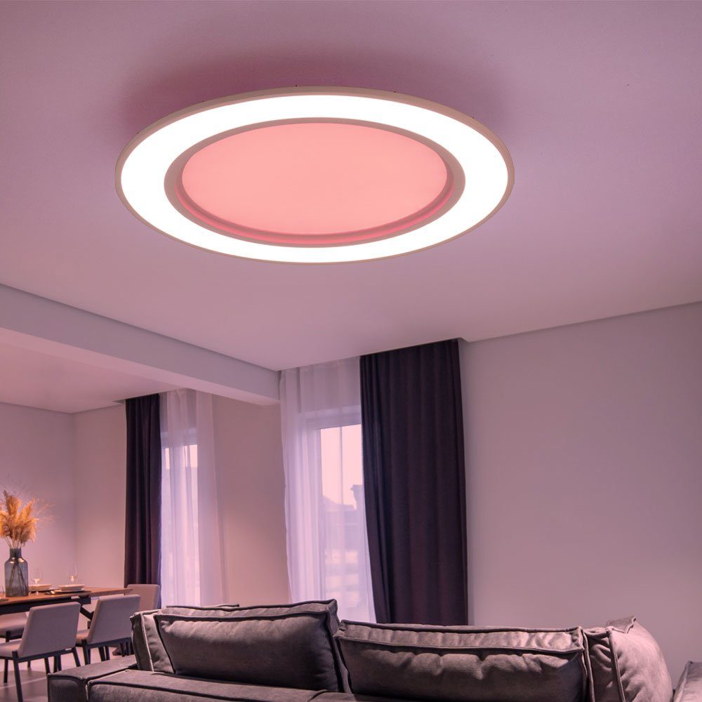 Globo LED fest verbaut, LED-Leuchtmittel CCT Wohnzimmerleuchte Fernbedienung Tageslichtweiß, Farbwechsel, Deckenlampe RGB Neutralweiß, Warmweiß, LED Deckenleuchte, Deckenleuchte Kaltweiß