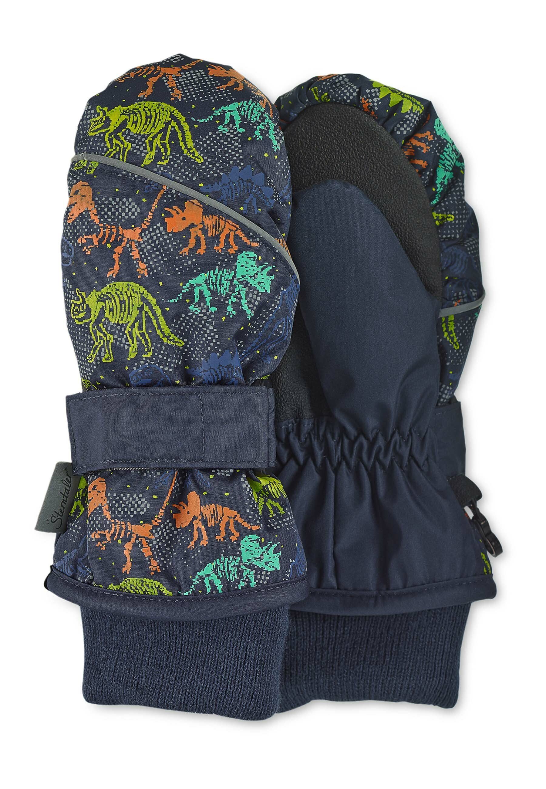 Sterntaler® Fäustlinge Fäustlinge Dino (1-St) Fäustling, wasserdicht, Thinsulate, reflektierende Paspel, rutschfest