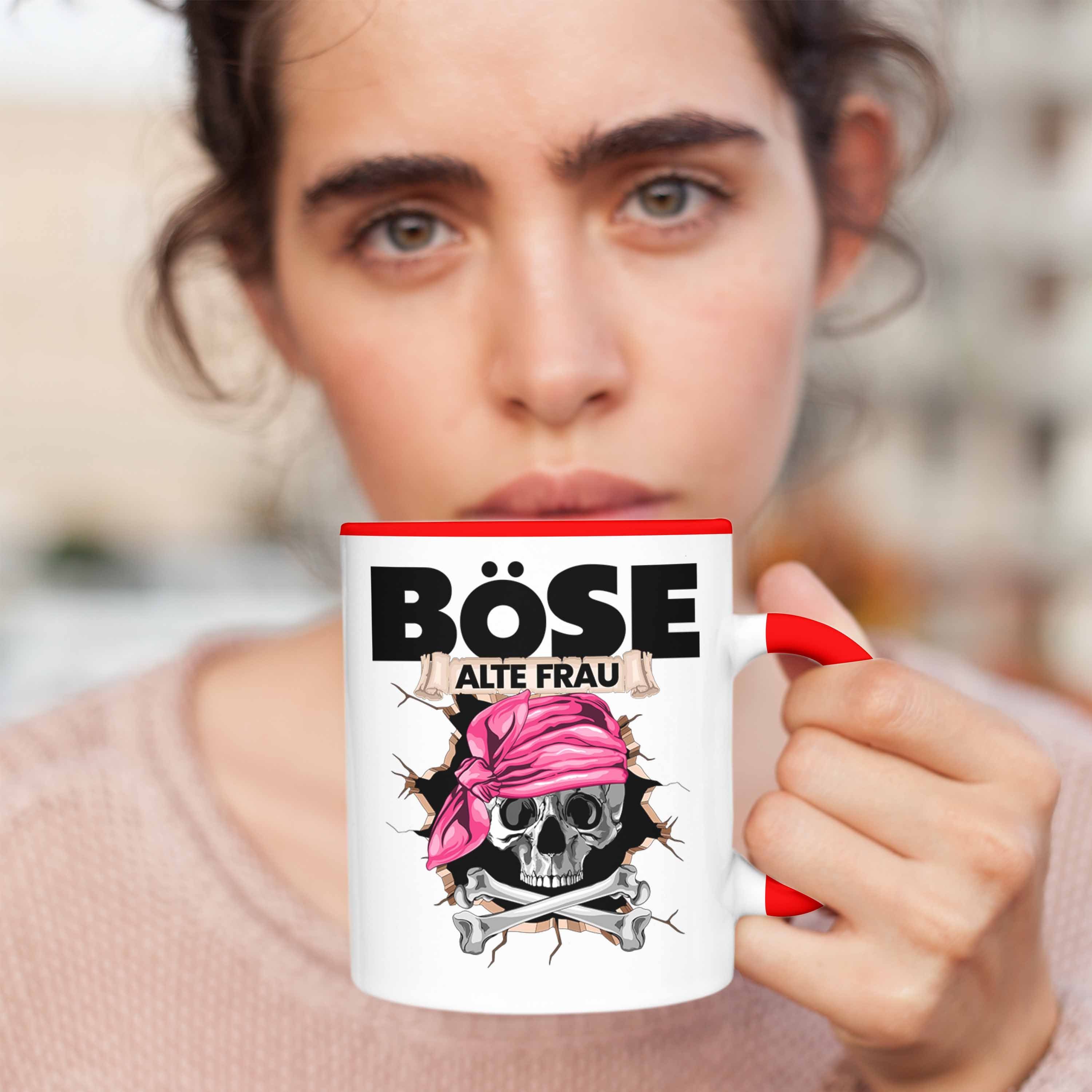 für Frau Rot Frauen Geschenk Kaffee-B Piratin Geschenkidee Tasse Tasse Böse Alte Trendation