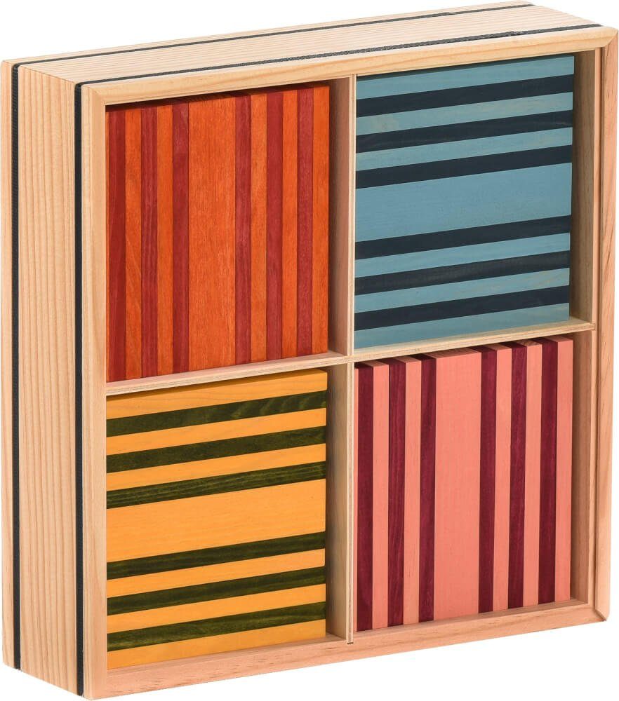 KAPLA® KAPLA® 100ER KASTEN OCTOCOLOR - 100 Plättchen in 8 verschiedenen Farbe Holzbaukasten