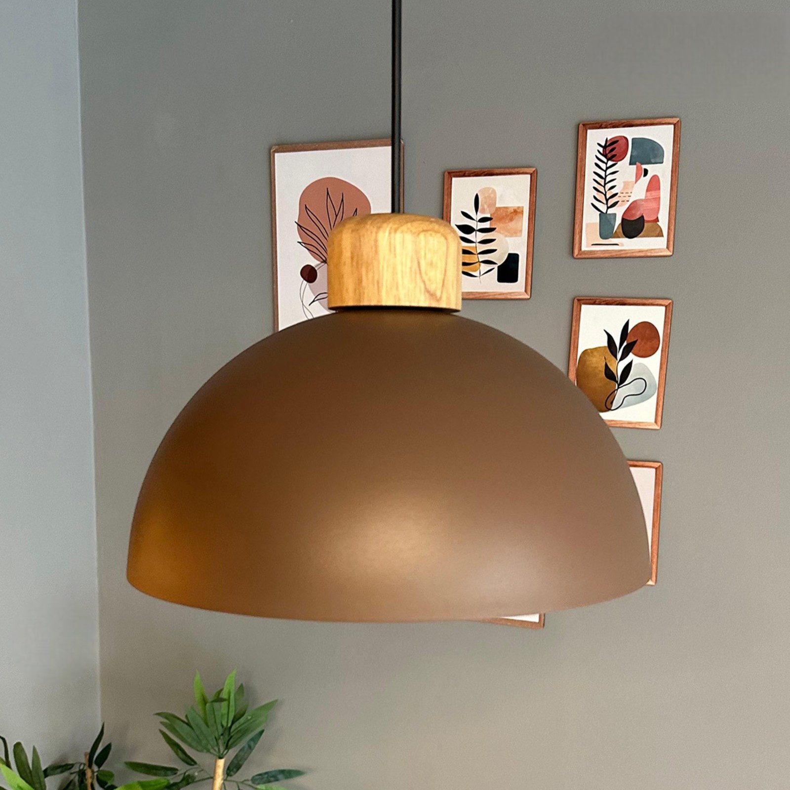 Bamyum Pendelleuchte Pendelleuchte Yimpi Metall Ø30cm, Modern Hängelampe, ohne Leuchtmittel