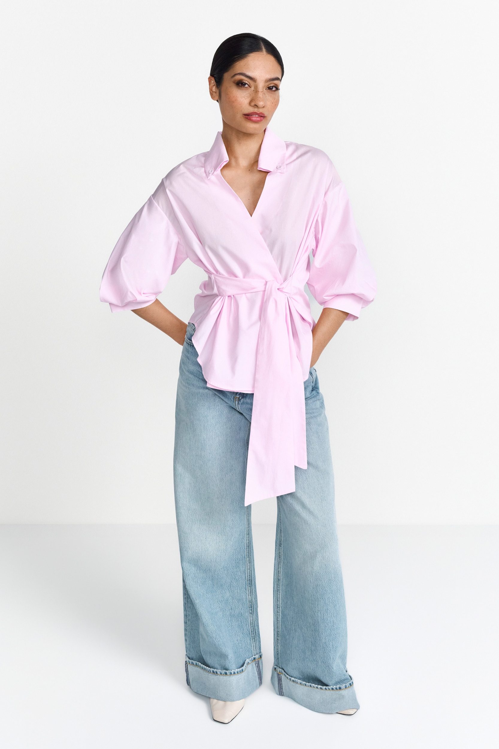 RICHROYAL Hemdbluse Blouse with puffed sleeves günstig online kaufen