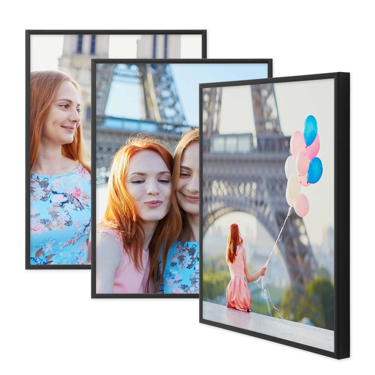 PHOTOLINI Bilderrahmen 3er Set Aluminium Modern günstig online kaufen