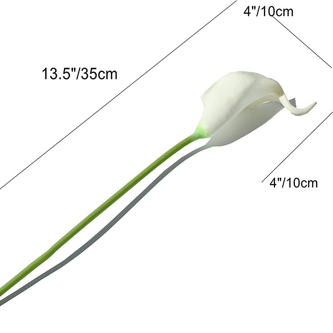 Kunstpflanze 35 cm Calla-Lilien Kunstblumen wie Echt Künstliche Blumen, Agger, für Mittelstück DIY Brautstrauß Heimdekoration – Bild 2 von 5