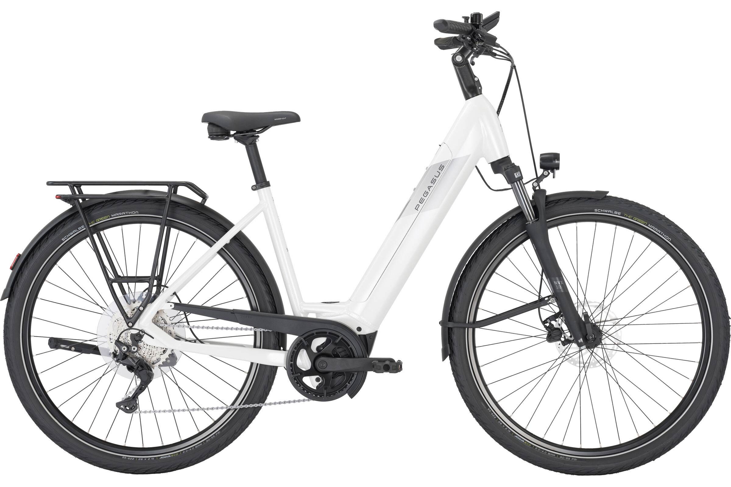 Pegasus E-Bike Pegasus Premio EVO 10 750 Wh Damen weiß 2026, 10 Gang SHIMANO Deore RD-M5120 shadow, Kettenschaltung, Bosch Performance Line CX smart System, 750 Wh