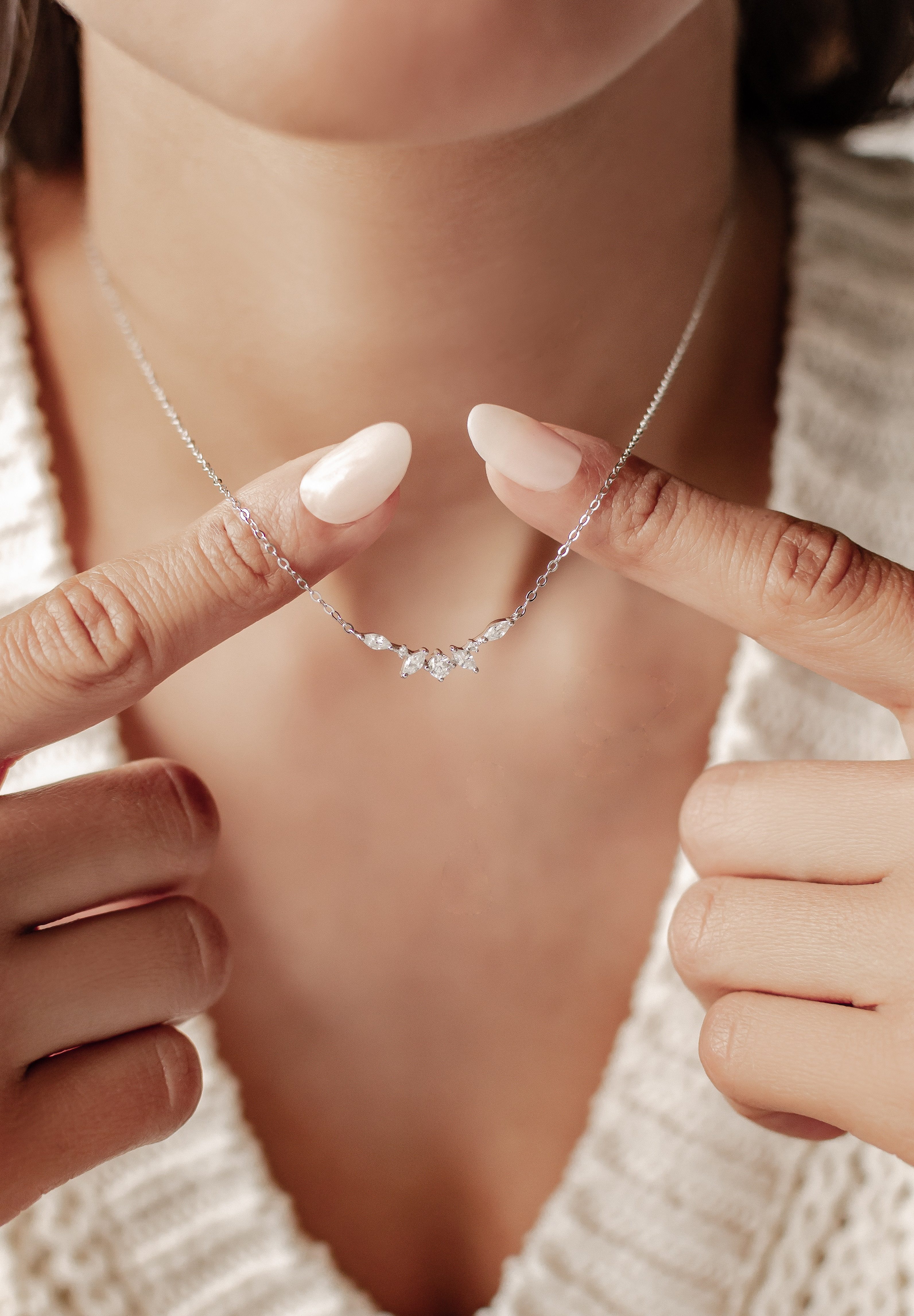 Hey Happiness Silberkette Kette Silber 925 für Damen mit Anhänger Zirkonia, günstig online kaufen