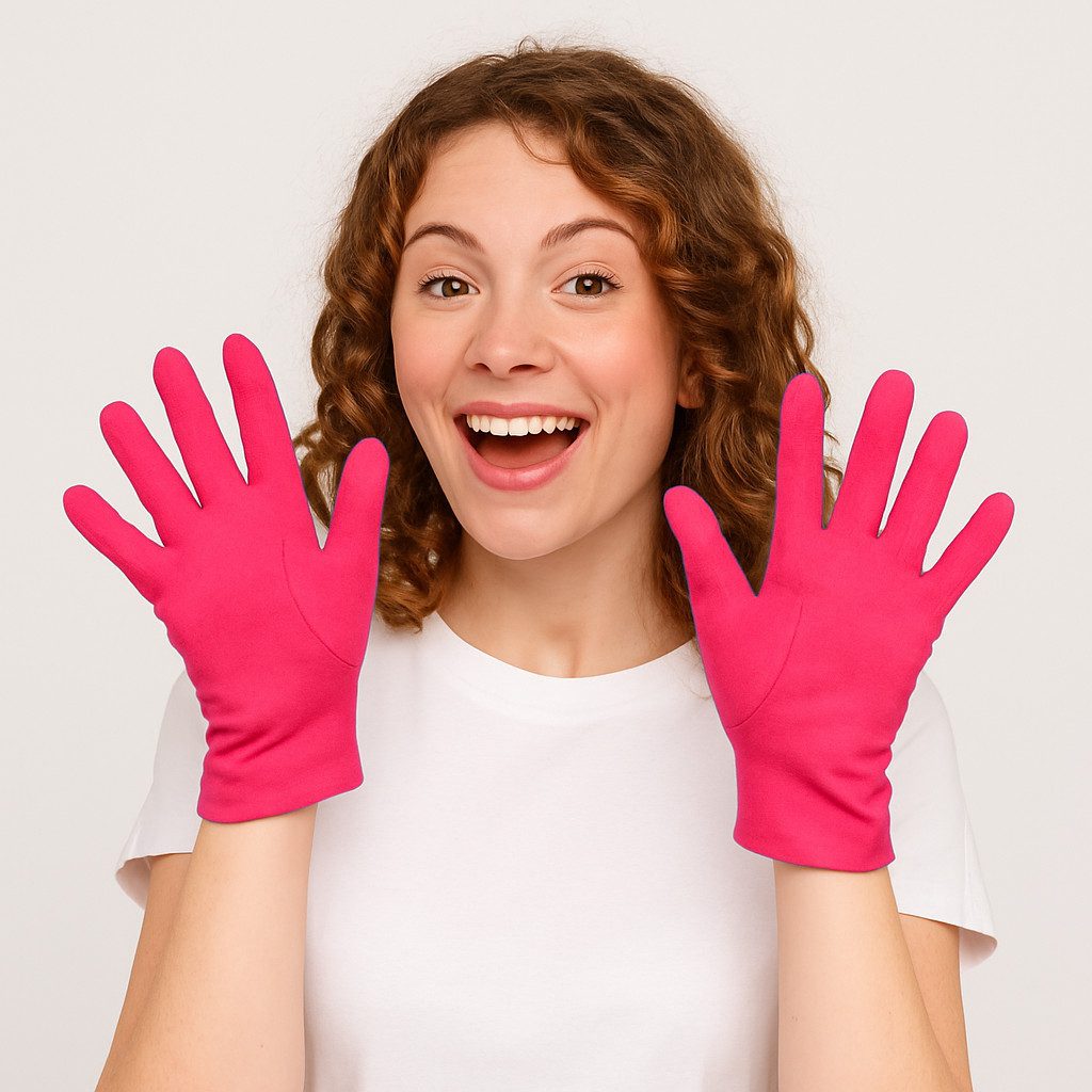 Widmann S.r.l. Kostüm Kurze rosa Handschuhe Damen Kostümaccessoire für Verkleidungen, Farbenfroh, retro, vielseitig
