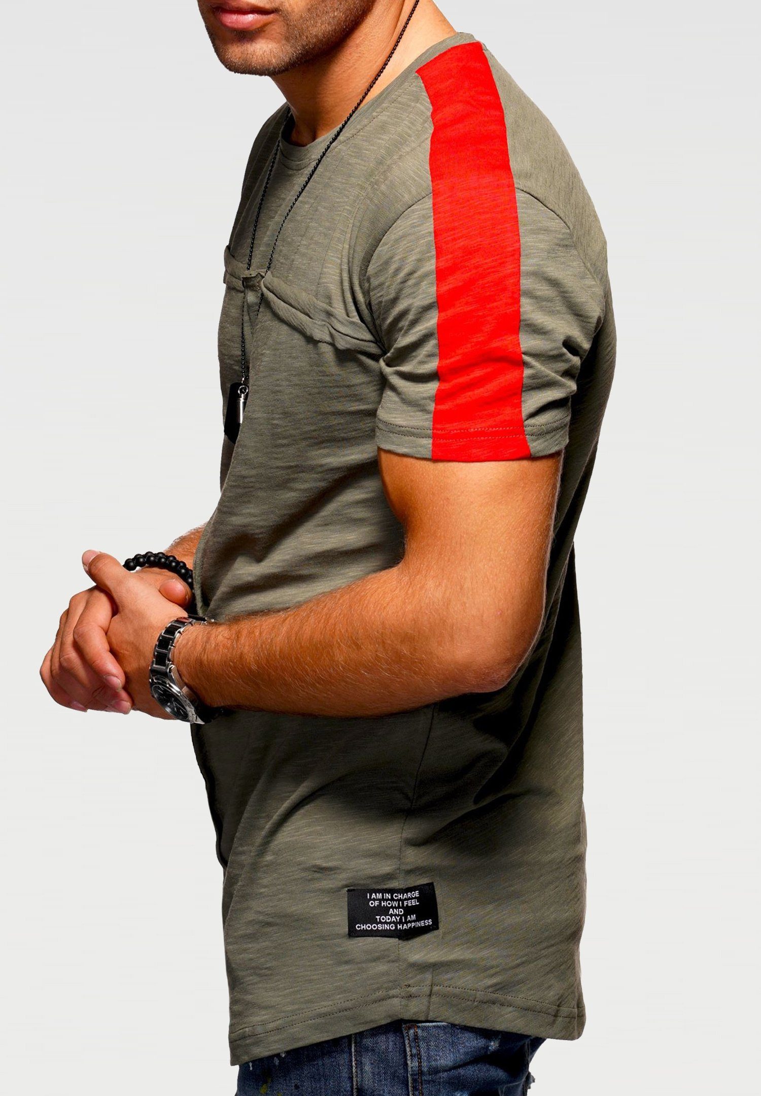 Premium T-Shirt im 2Y Khaki MSPERTH Oversize-Stil