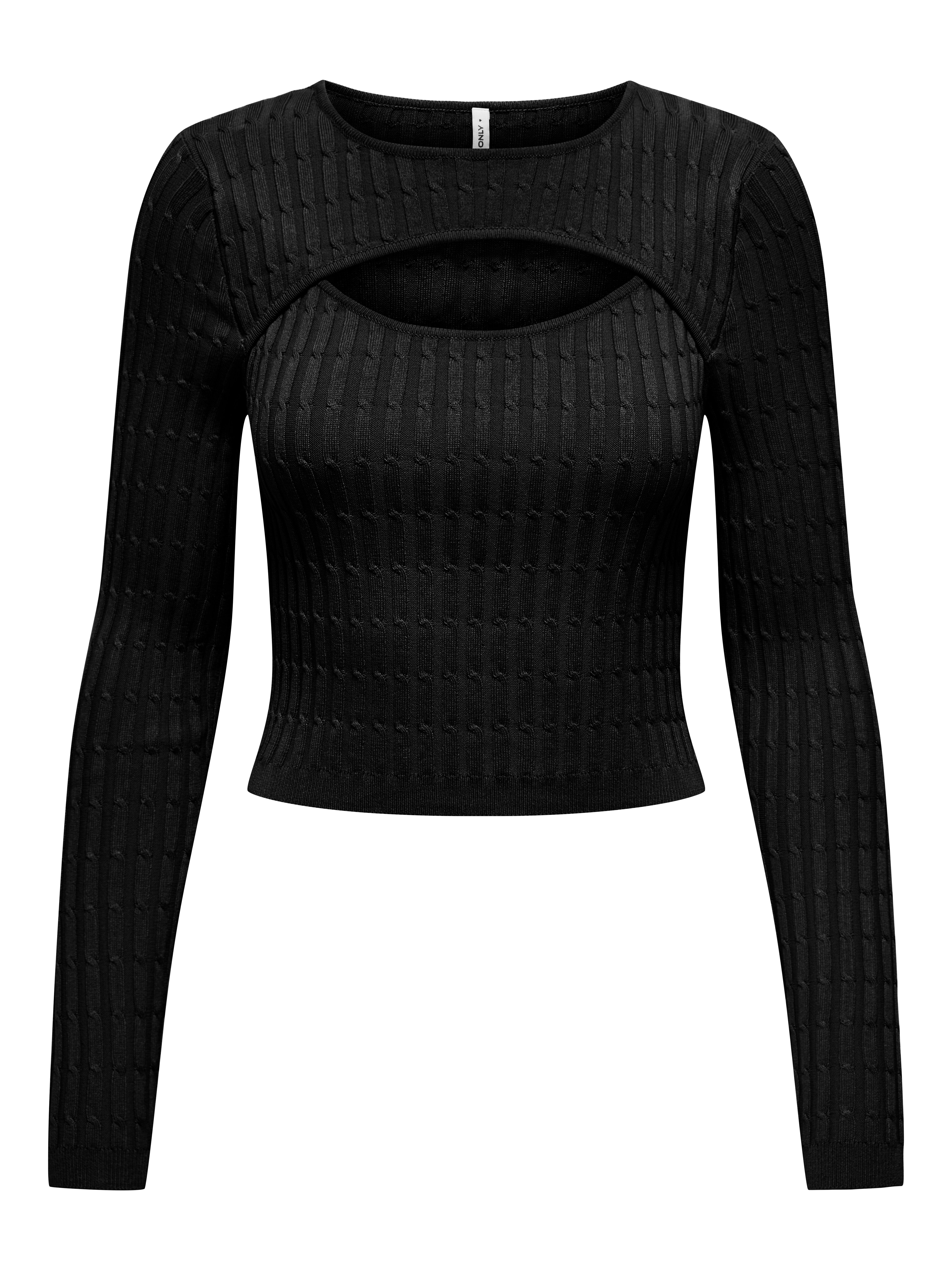ONLY Strickpullover ONLMEDDI LS CABLE CROP O-NECK CC KNT günstig online kaufen