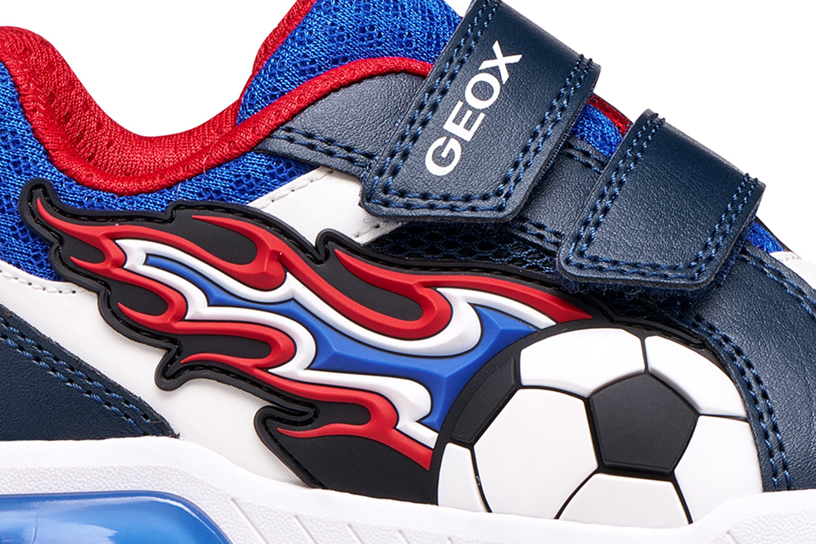 Geox J INEK BOY Sneaker Klettschuh mit Blinkfunktion, Größenschablone zum Download