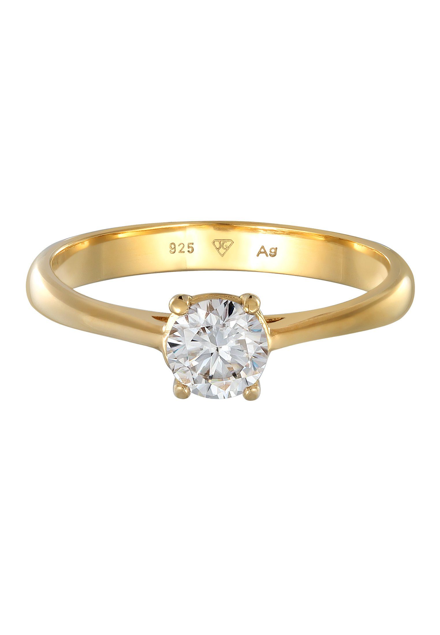 Elli Premium Fingerring Moissanite Solitär Verlobungsring 925 Silber, Verlo günstig online kaufen