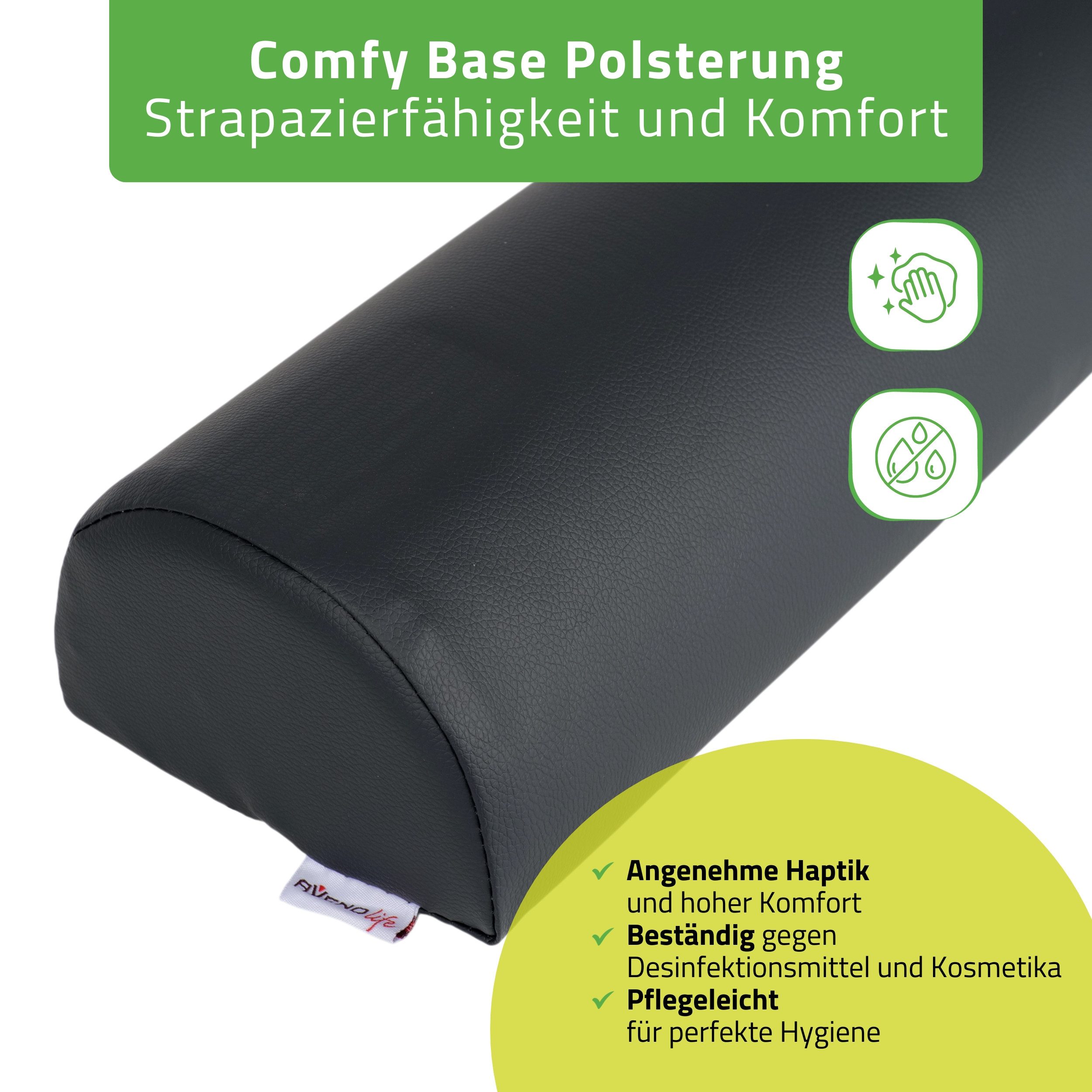 Habys Massageliege Halbrolle Knierolle Lagerungsrolle für Therapieliege 60x15x10cm Yoga