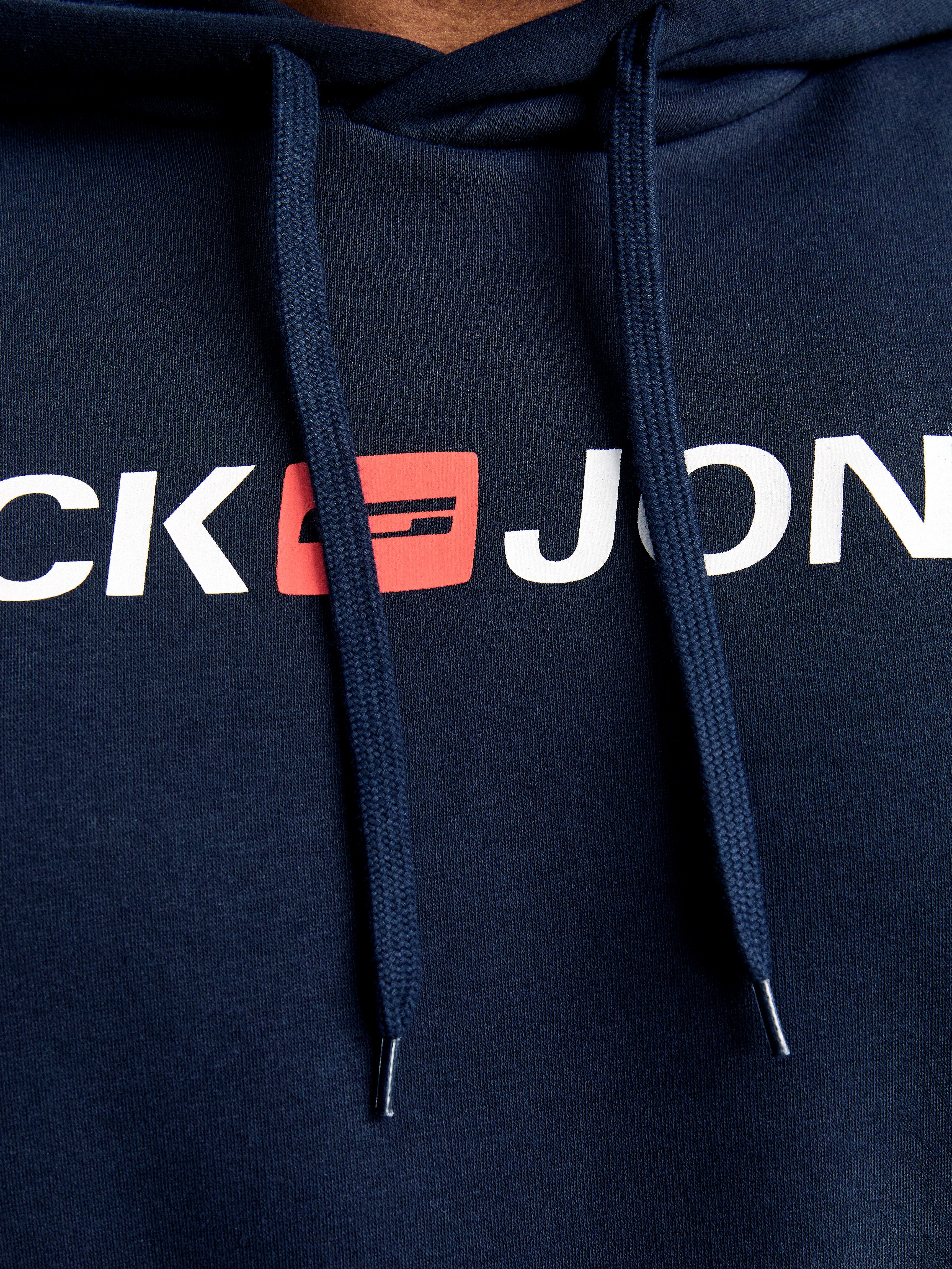 Jack & Jones PlusSize Kapuzensweatshirt JJECORP OLD LOGO SWEAT HOOD NOOS PLS mit Logo Print