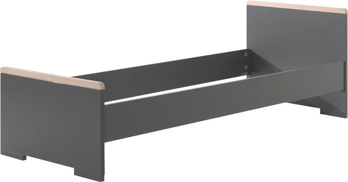 Vipack Jugendbett London (Made in Europe), Einzelbett mit Melamin-Oberfläche