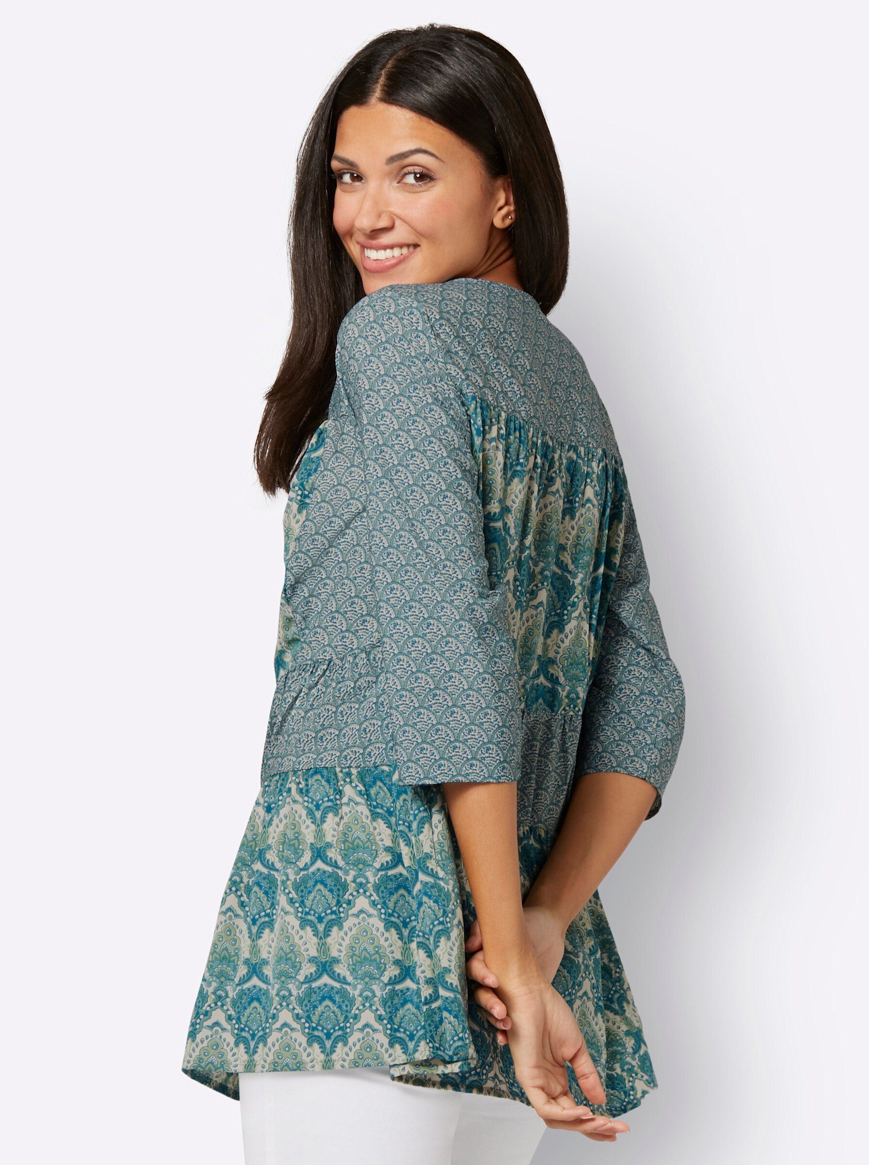 Sieh an! Klassische Bluse Longbluse günstig online kaufen