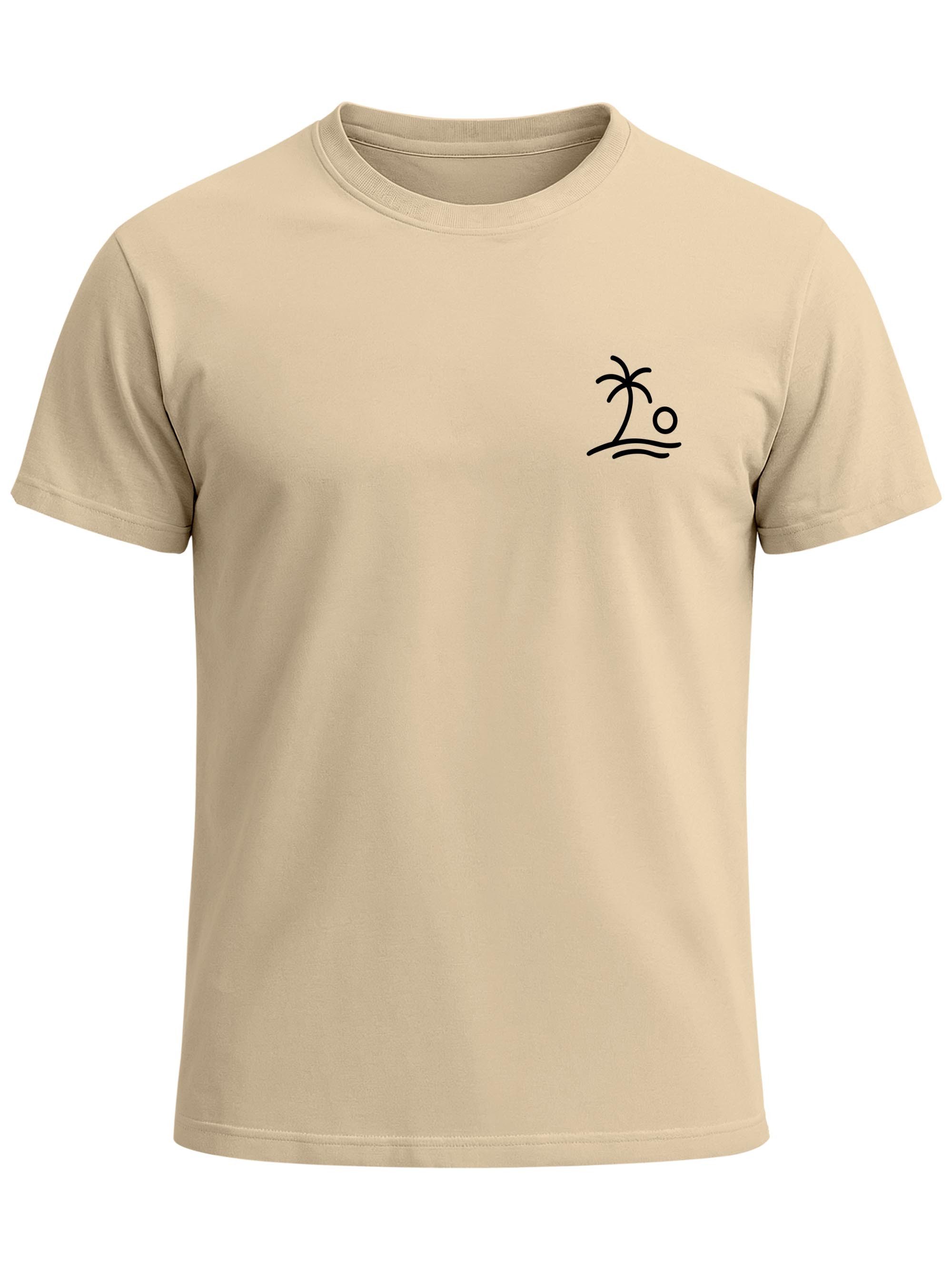 Neverless Print-Shirt Herren T-Shirt Frontprint - Design Palm Logo - Baumwollshirt Männer mit Print – Bild 2 von 5