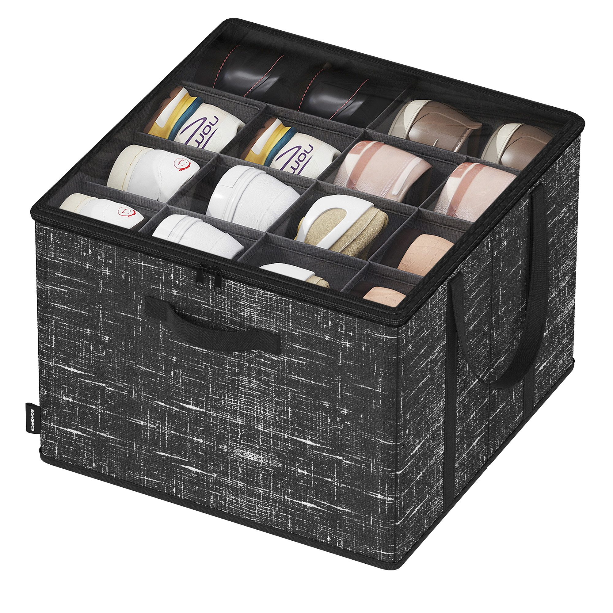 SONGMICS Aufbewahrungsbox Schuhaufbewahrung, Schuhbox, für bis zu 16 Paar S günstig online kaufen