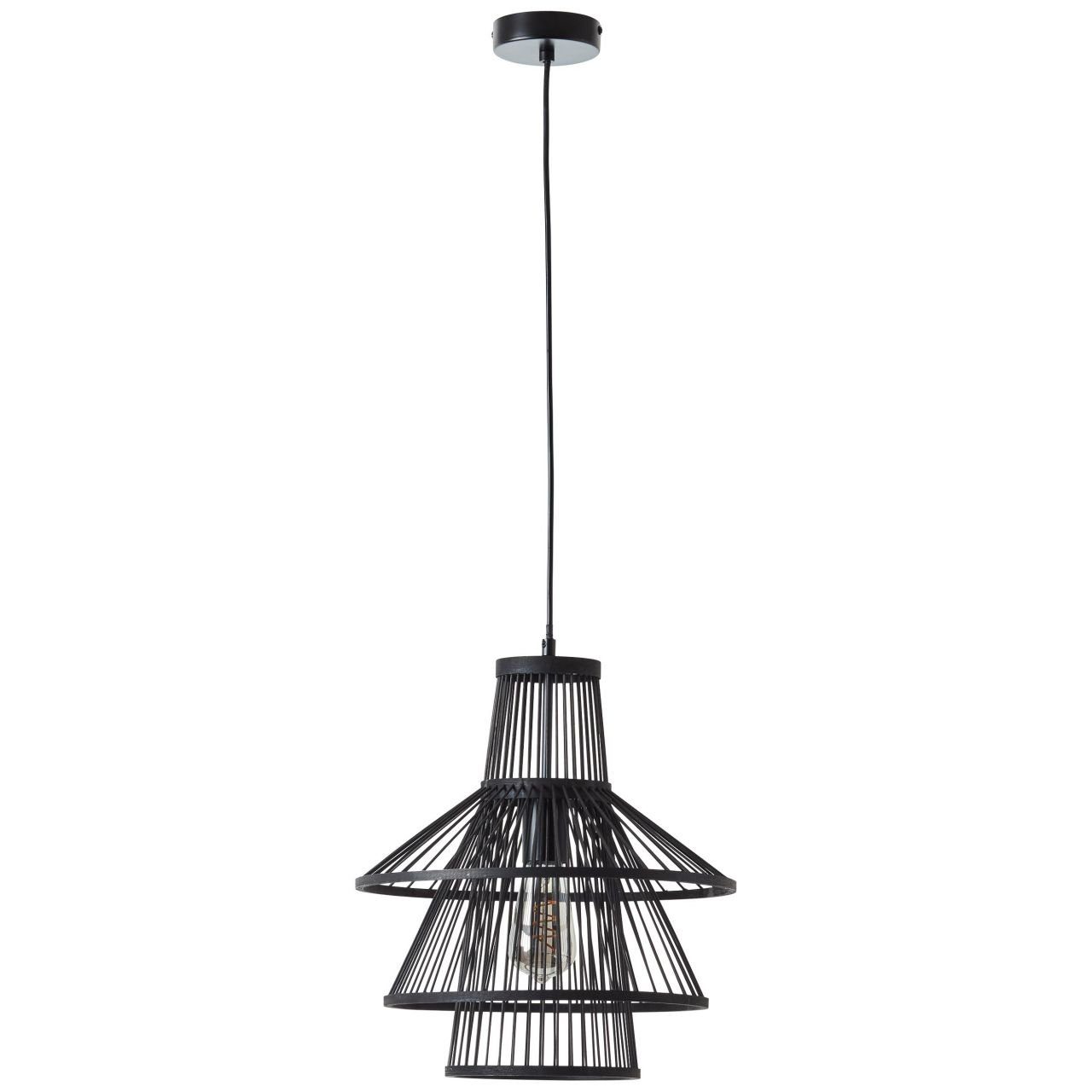 Pendelleuchte kü Hartland Lampe, Brilliant 35cm 1x A60, Kabel 25W, E27, Pendelleuchte schwarz, Hartland,