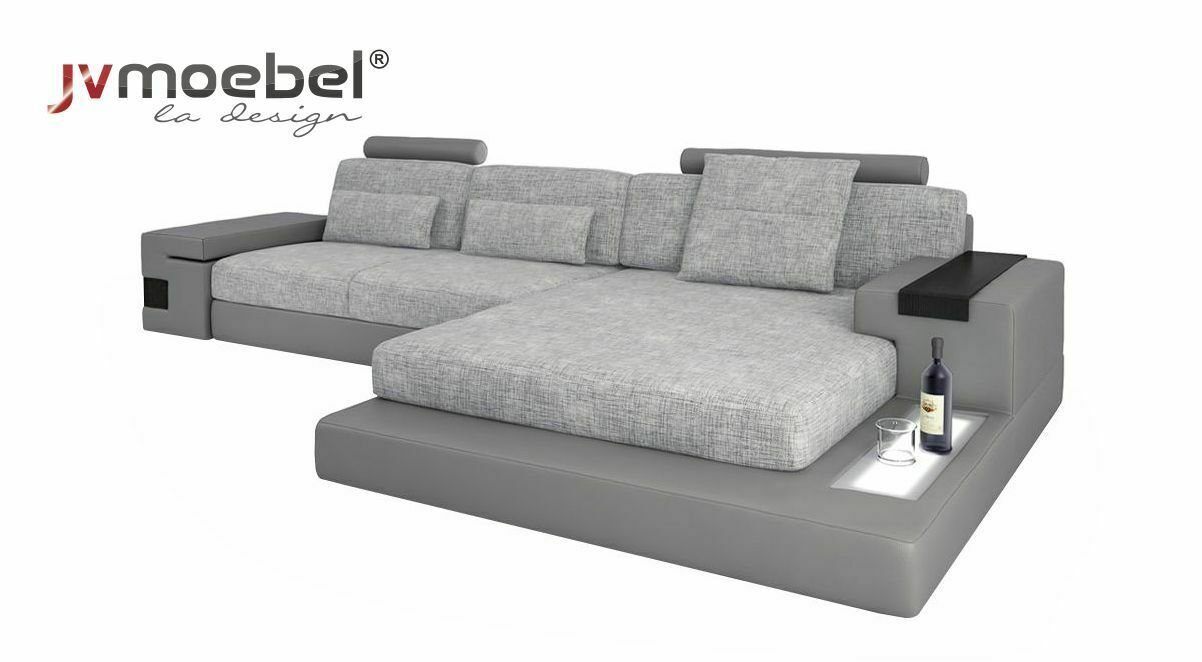 Couch Leder Ecksofa L-Form Polstermöbel JVmoebel Modern Design Style Ecksofa,