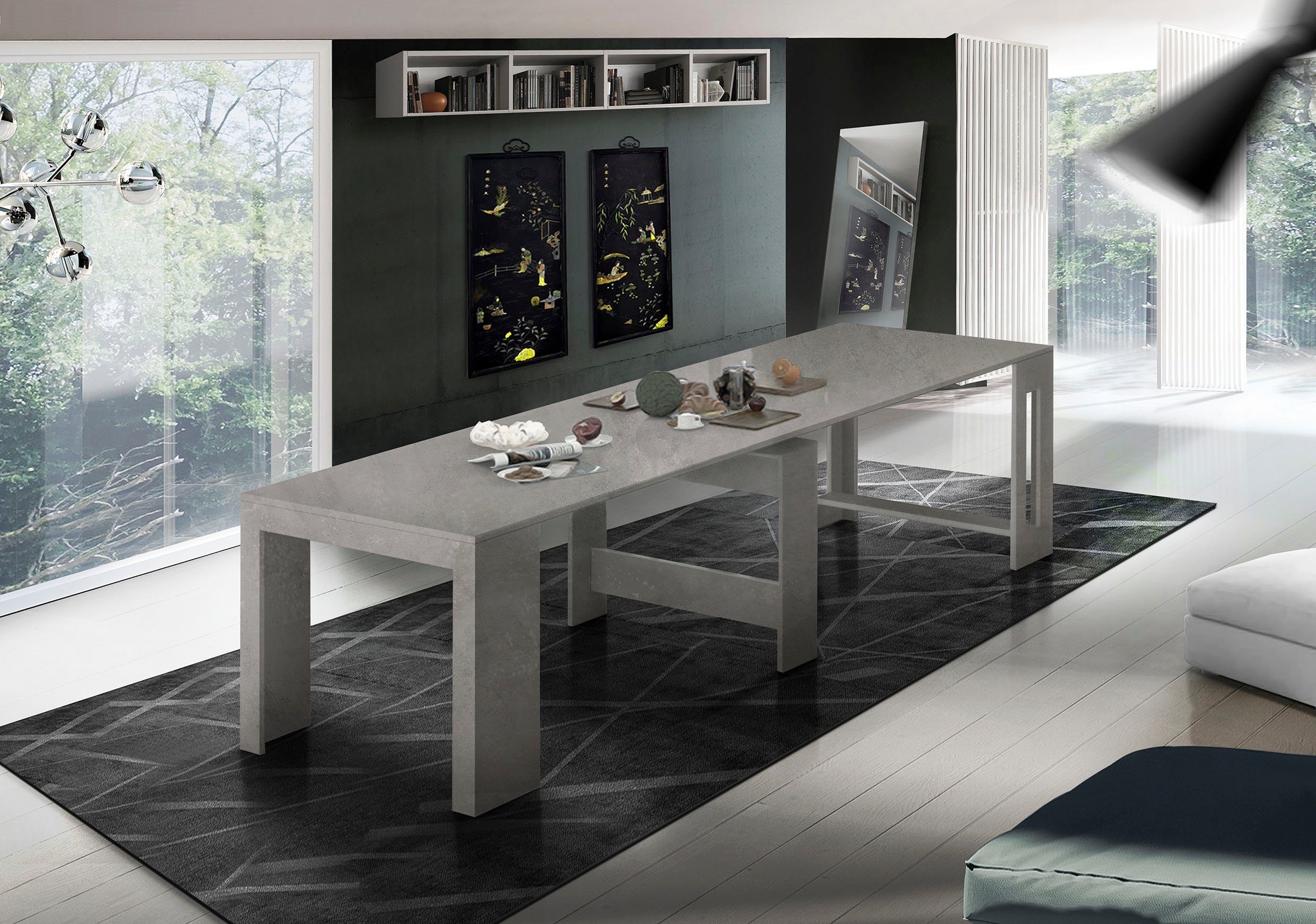 Home affaire Esstisch Praktika, Küchentisch, Wohnzimmertisch, Speisetisch, mit Auszugsfunktion, ausziehbar von 50 cm auf 300 cm
